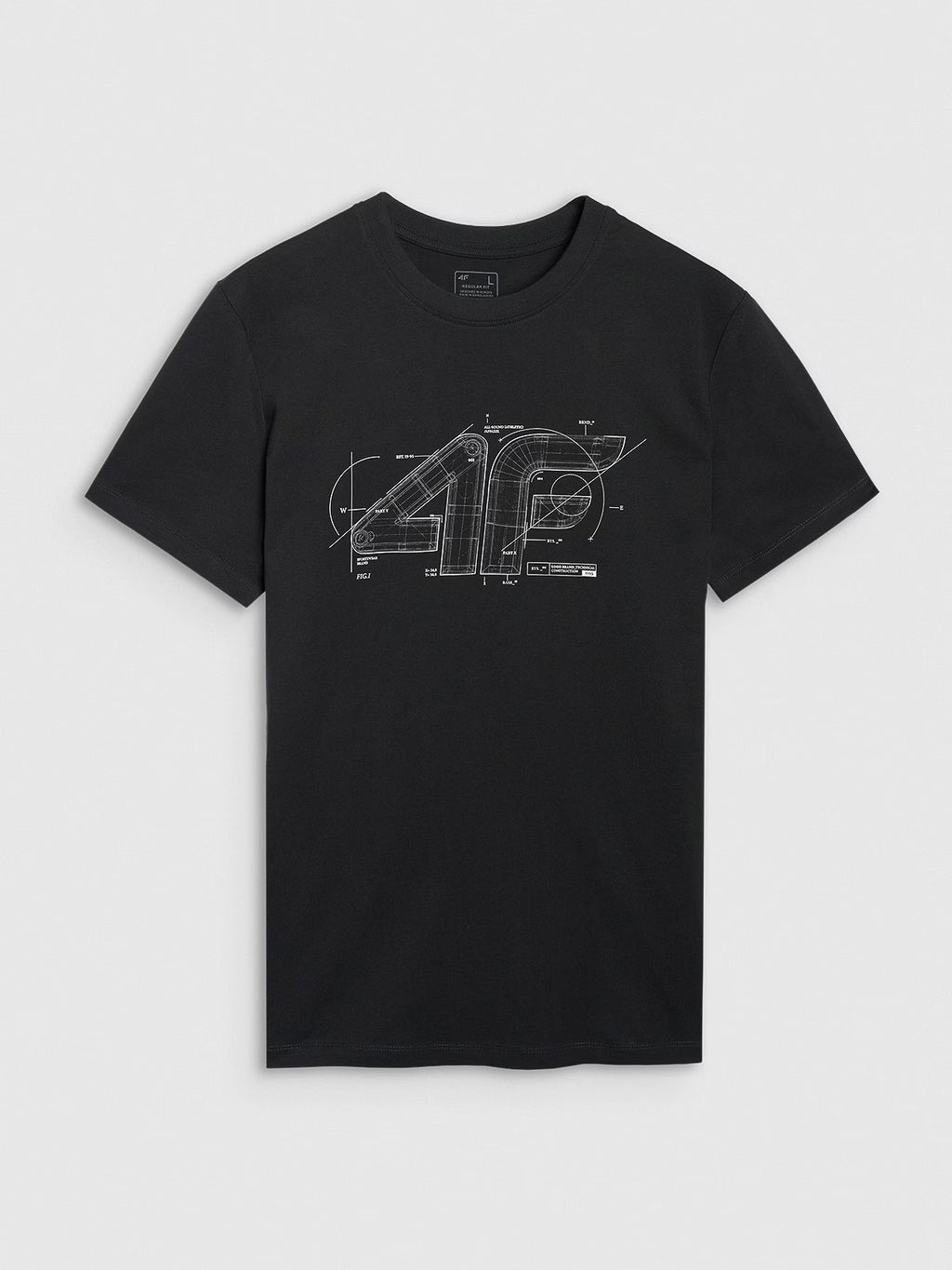 T-shirt regular z nadrukiem męski