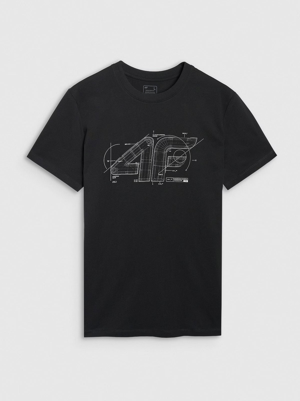 T-shirt regular z nadrukiem męski