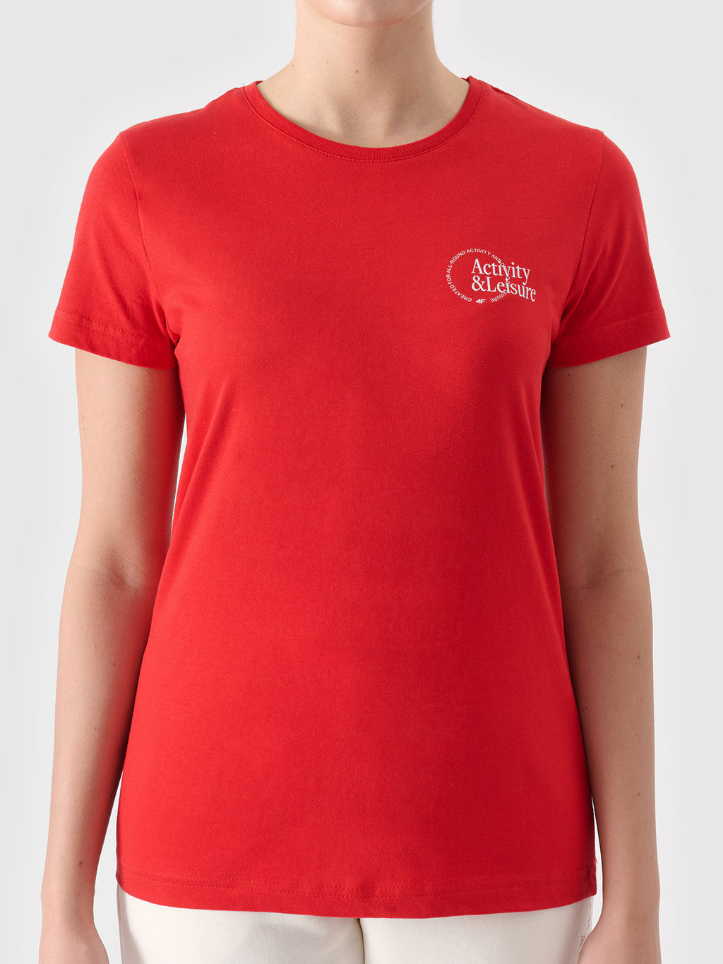 T-shirt slim z nadrukiem damski