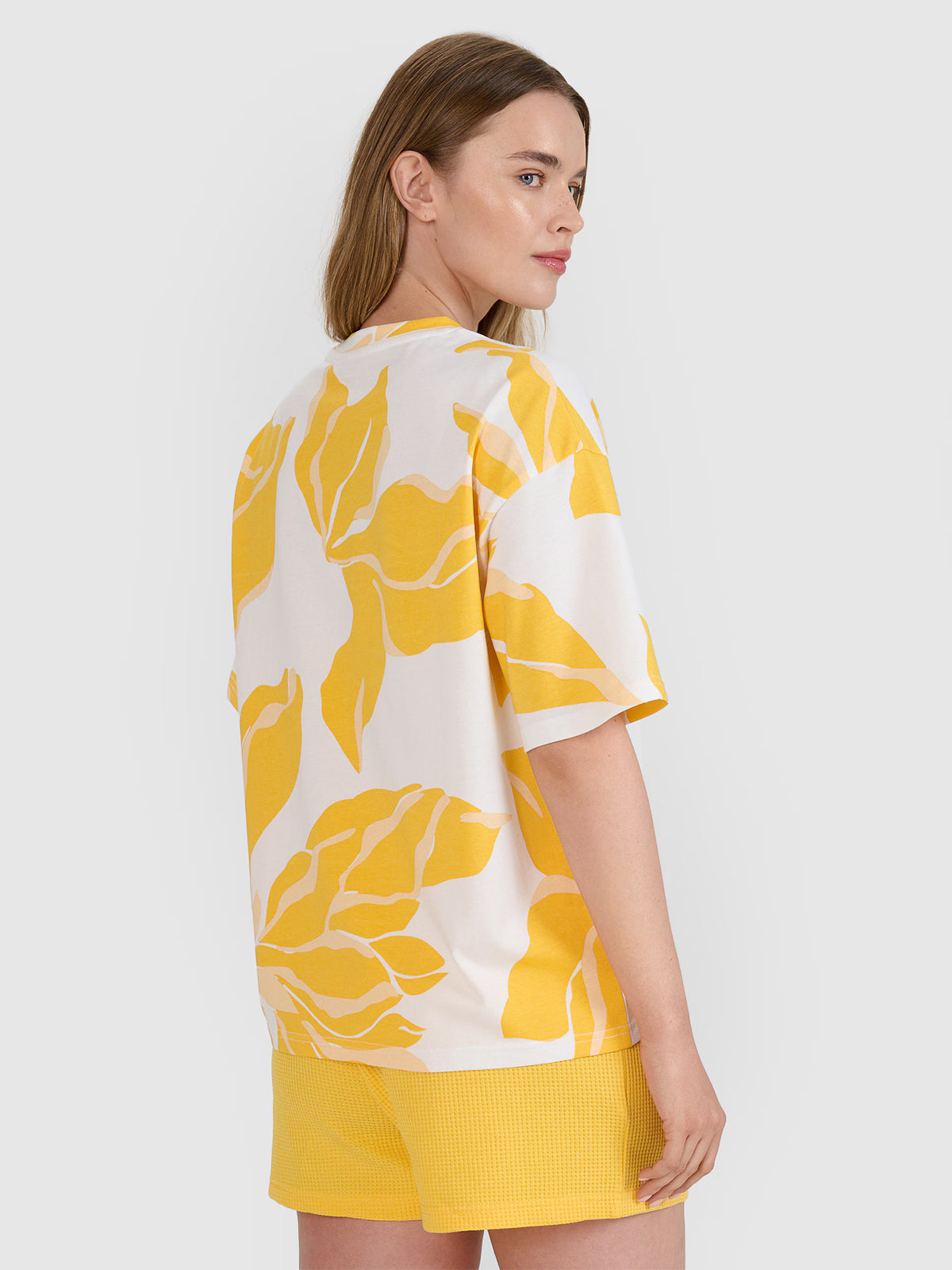 T-shirt oversize z nadrukiem damski