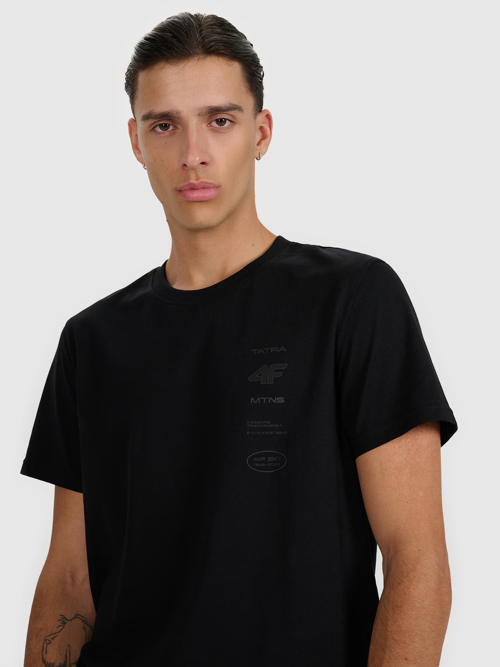 T-shirt regular z nadrukiem męski