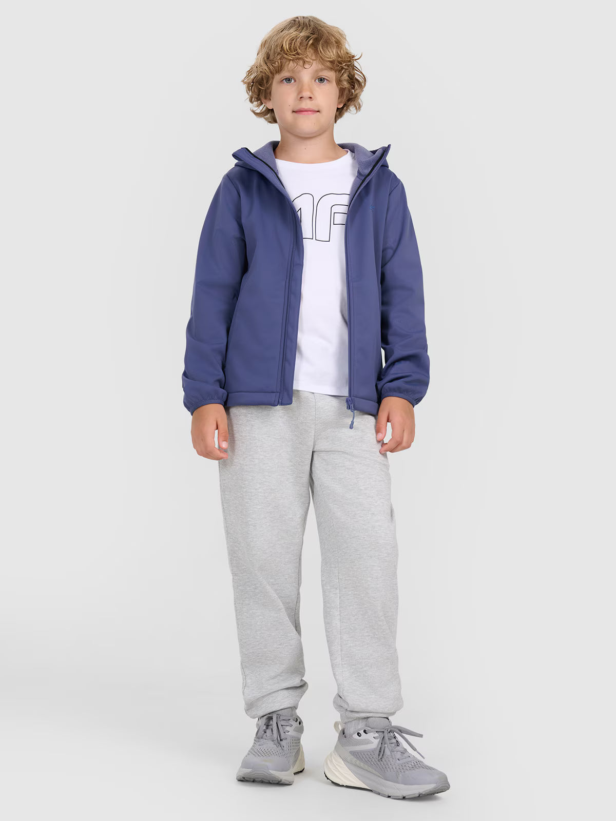 Kurtka softshell wiatroodporna membrana 5000 chłopięca