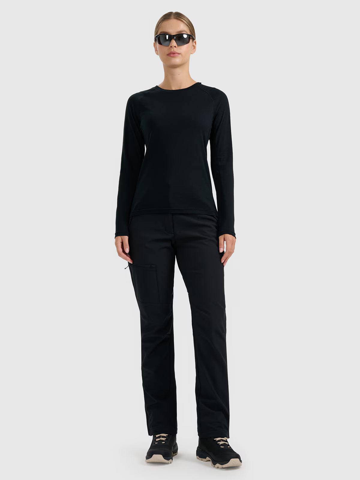 Longsleeve trekkingowy szybkoschnący z wełną merino damski