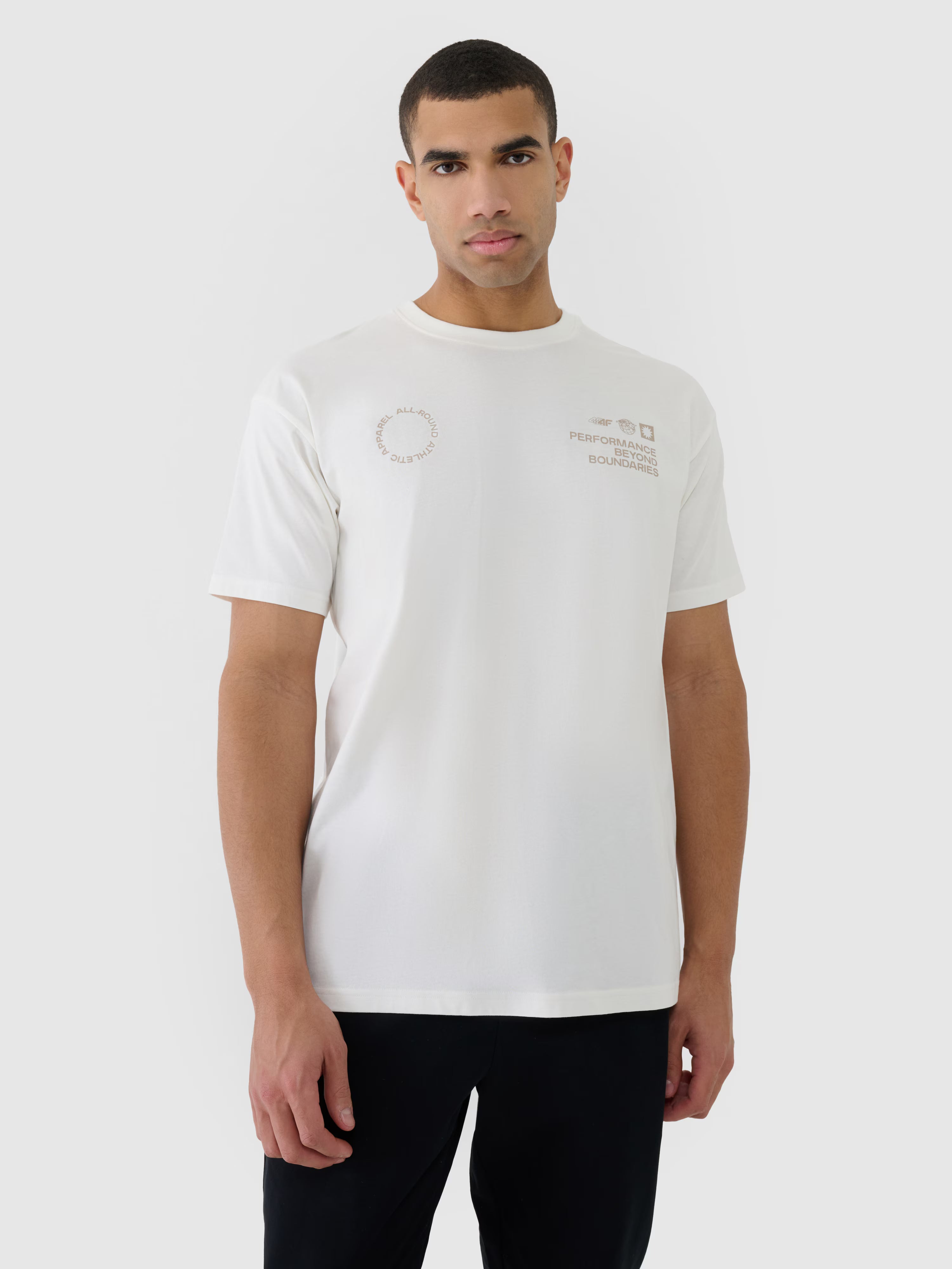 T-shirt oversize z nadrukiem męski