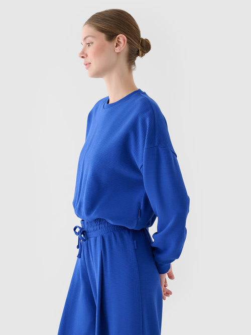 Bluza dresowa nierozpinana bez kaptura damska