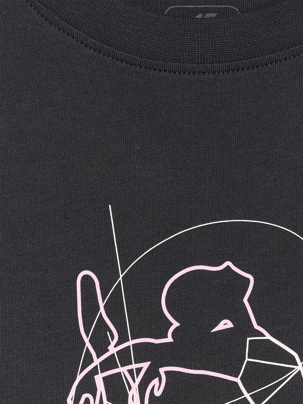 T-shirt oversize z nadrukiem dziewczęcy