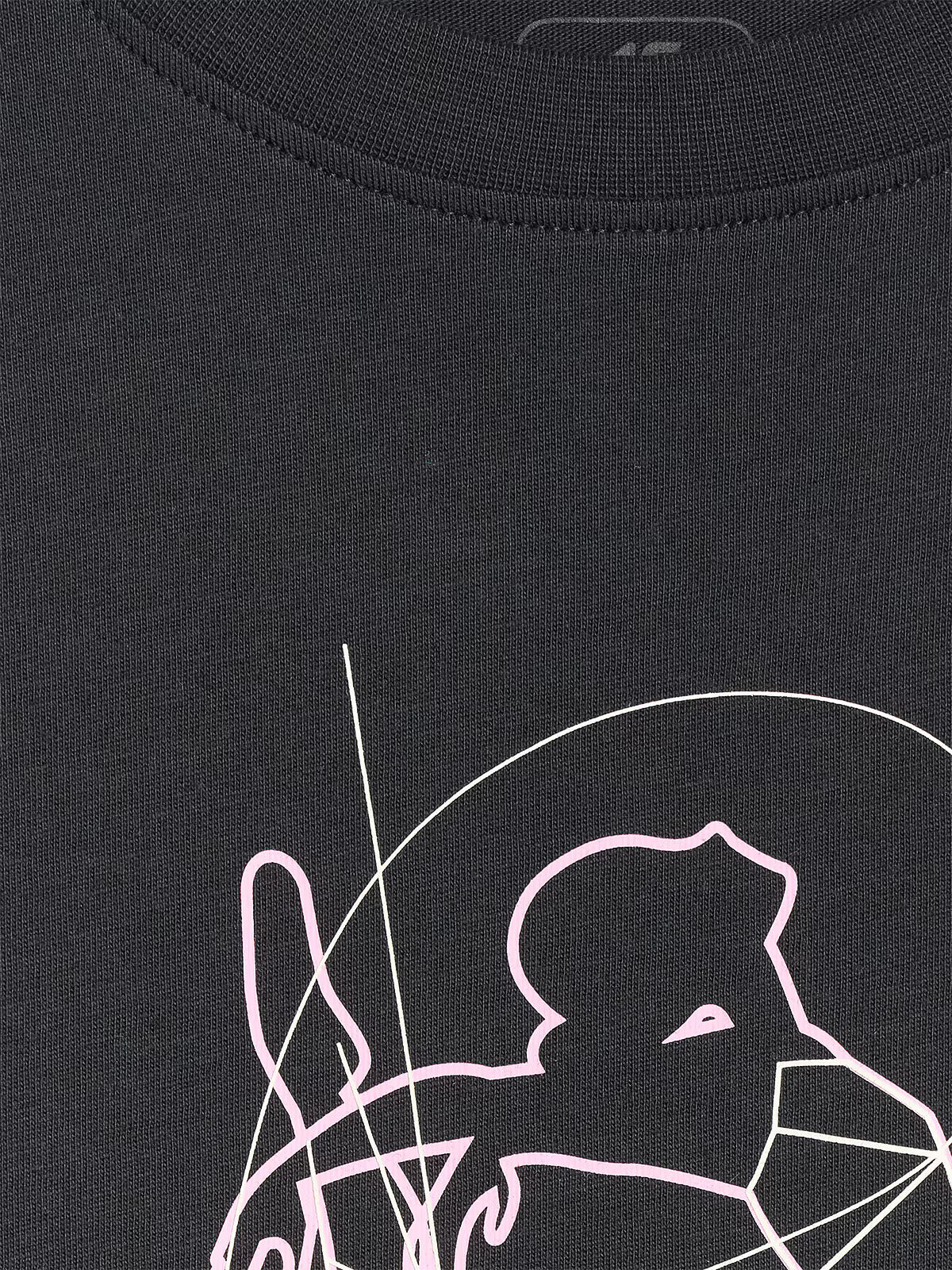 T-shirt oversize z nadrukiem dziewczęcy