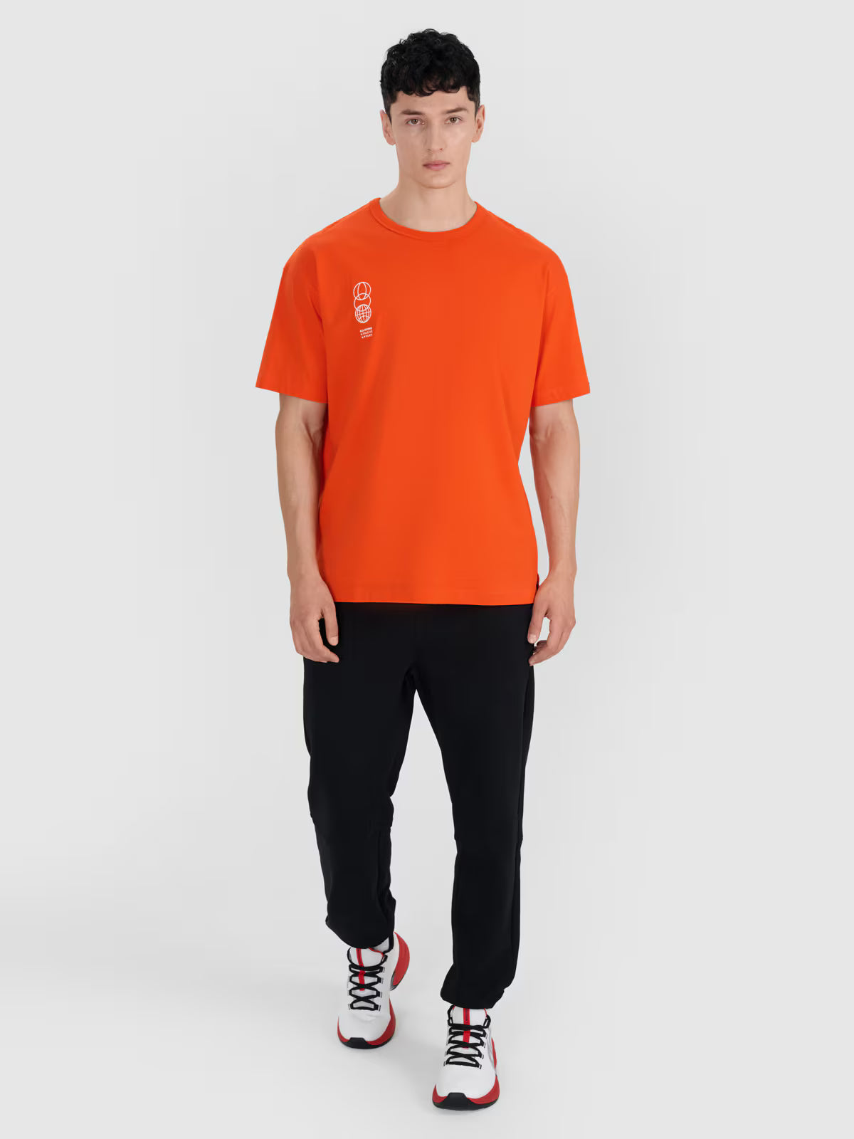 T-shirt oversize z nadrukiem męski