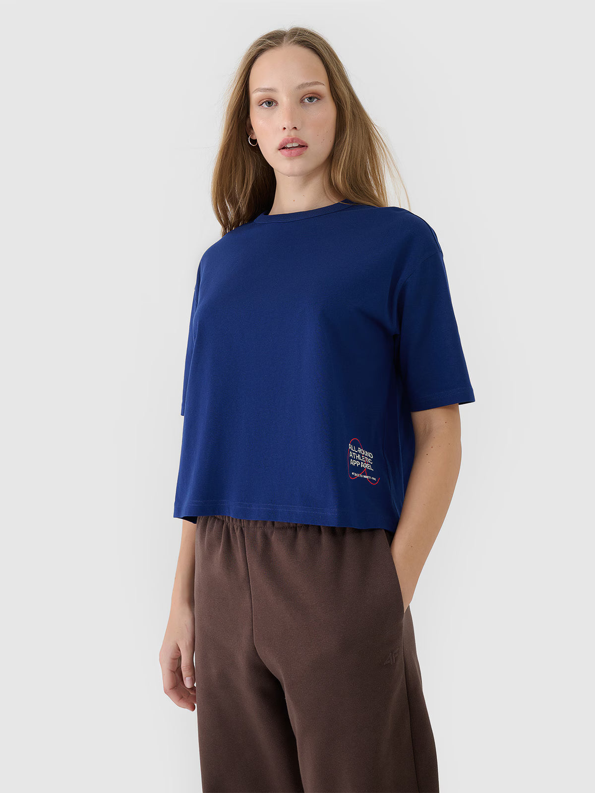T-shirt oversize z nadrukiem damski
