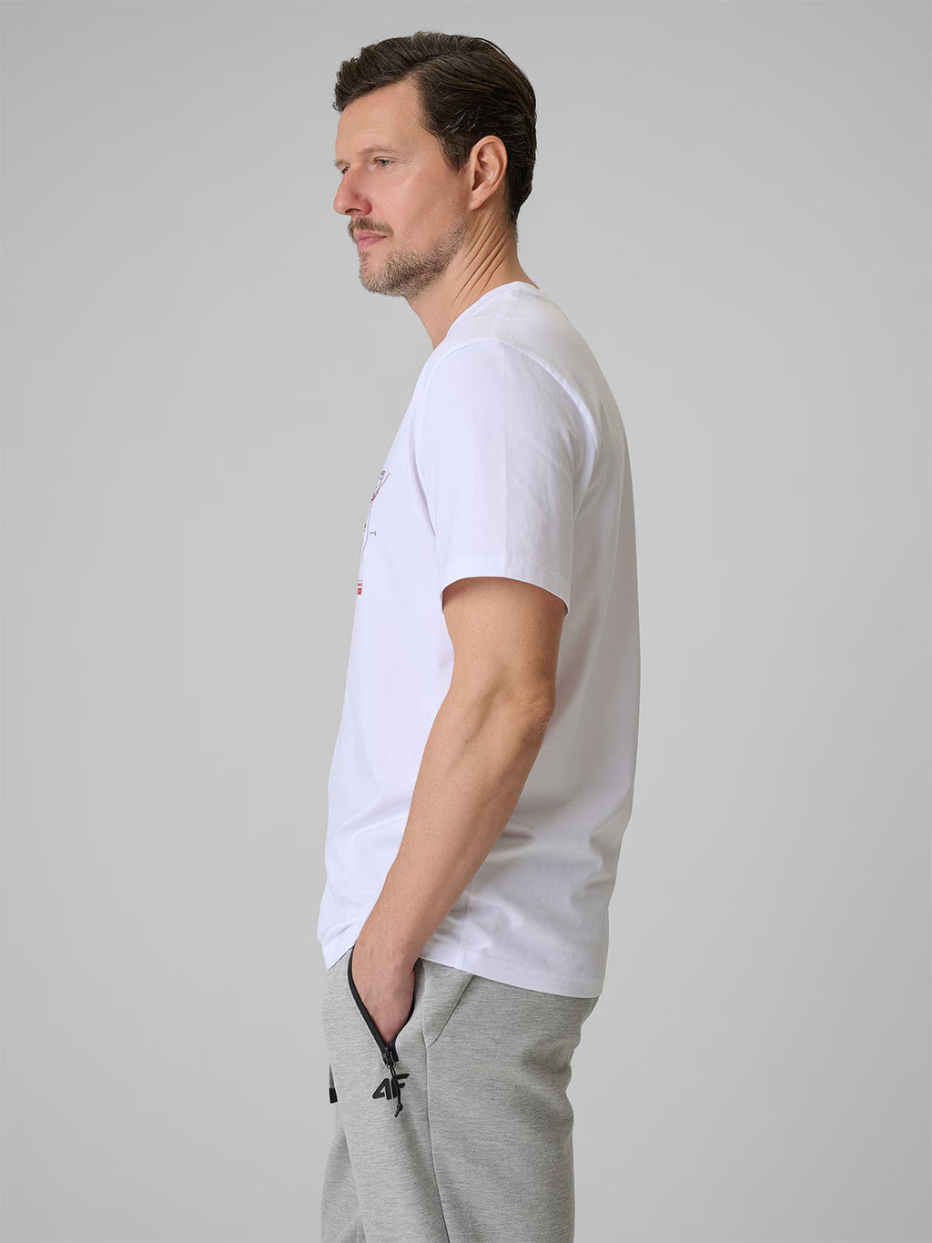 T-shirt regular z nadrukiem męski