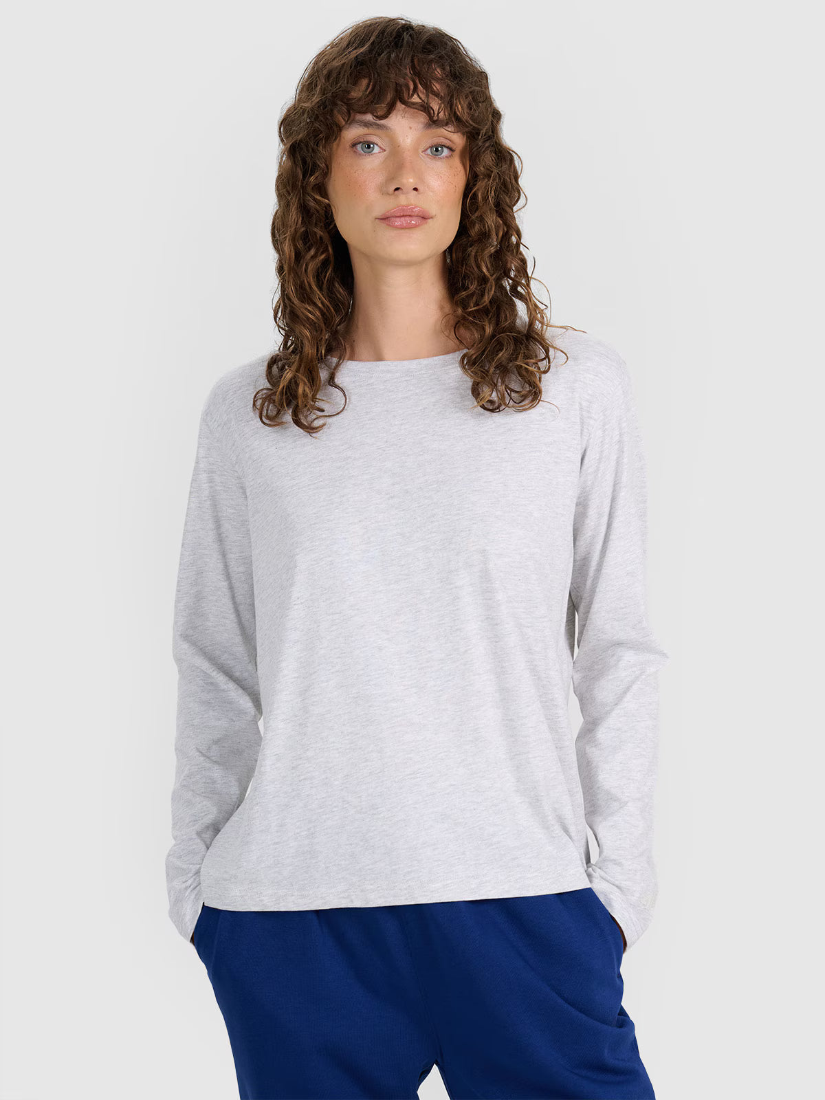 Longsleeve oversize gładki damski