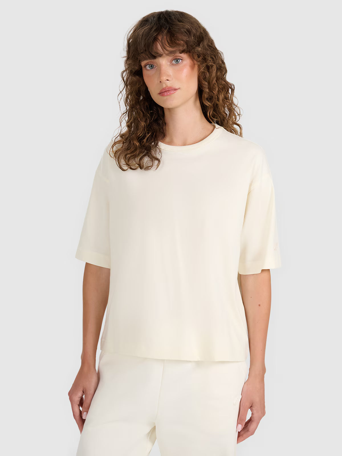 T-shirt oversize gładki damski