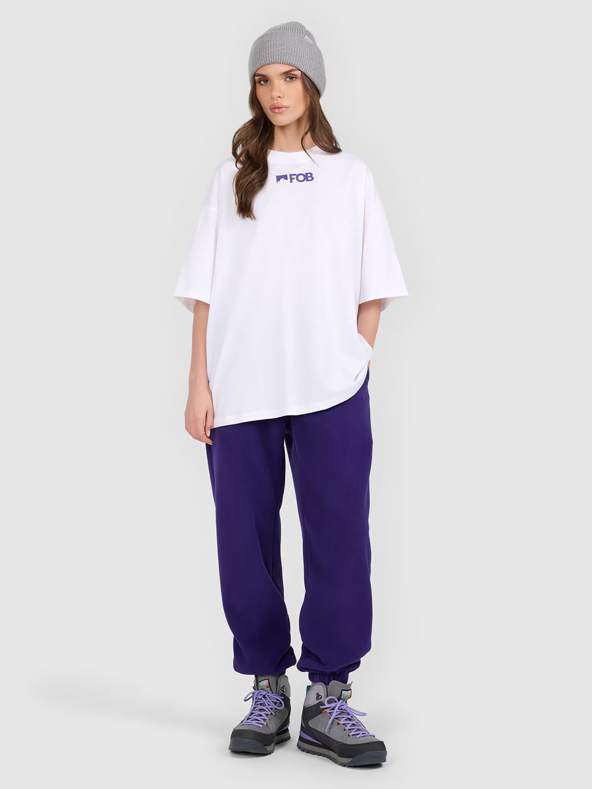 T-shirt loose z nadrukiem damski