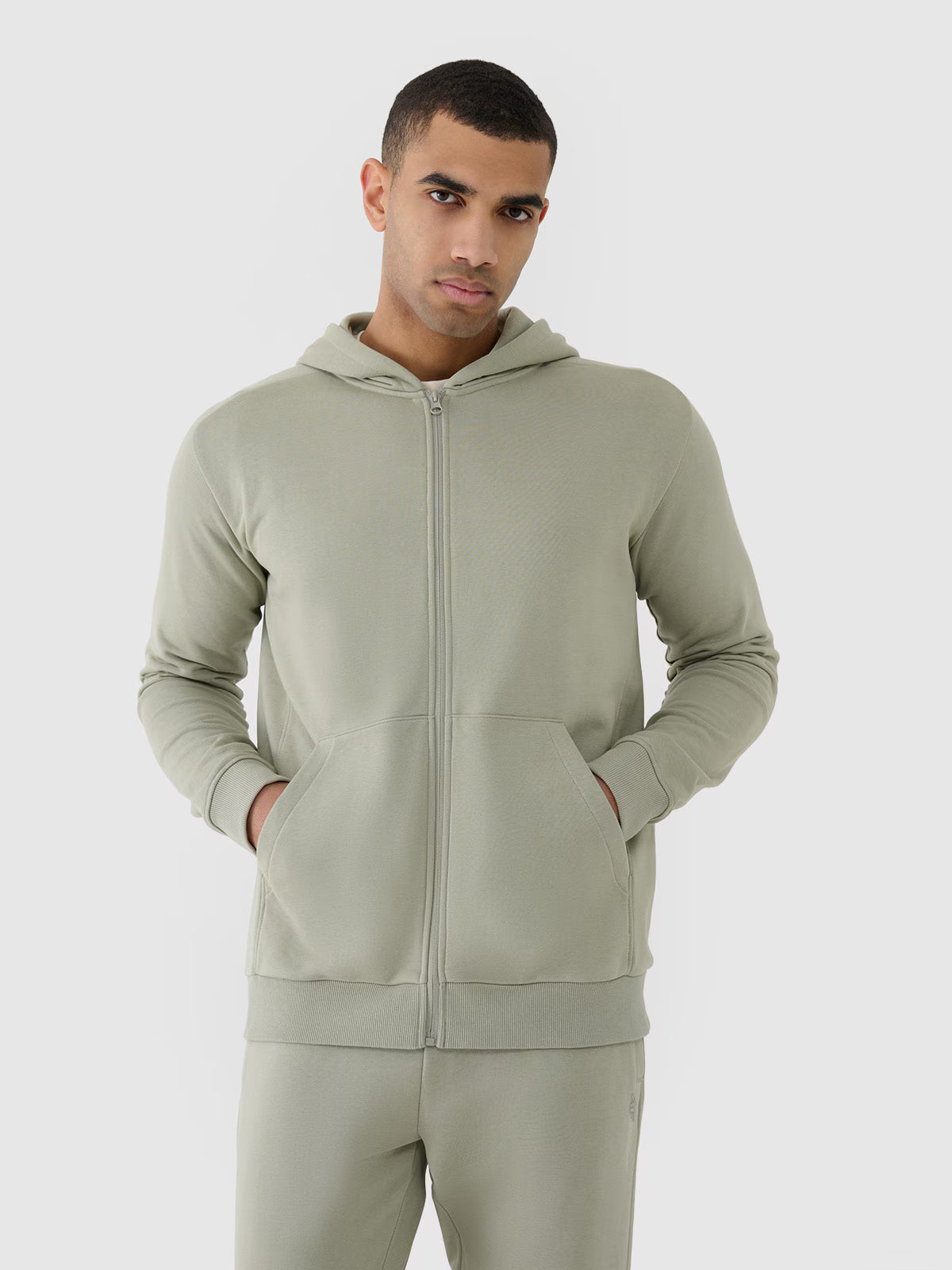 Bluza dresowa rozpinana z kapturem męska