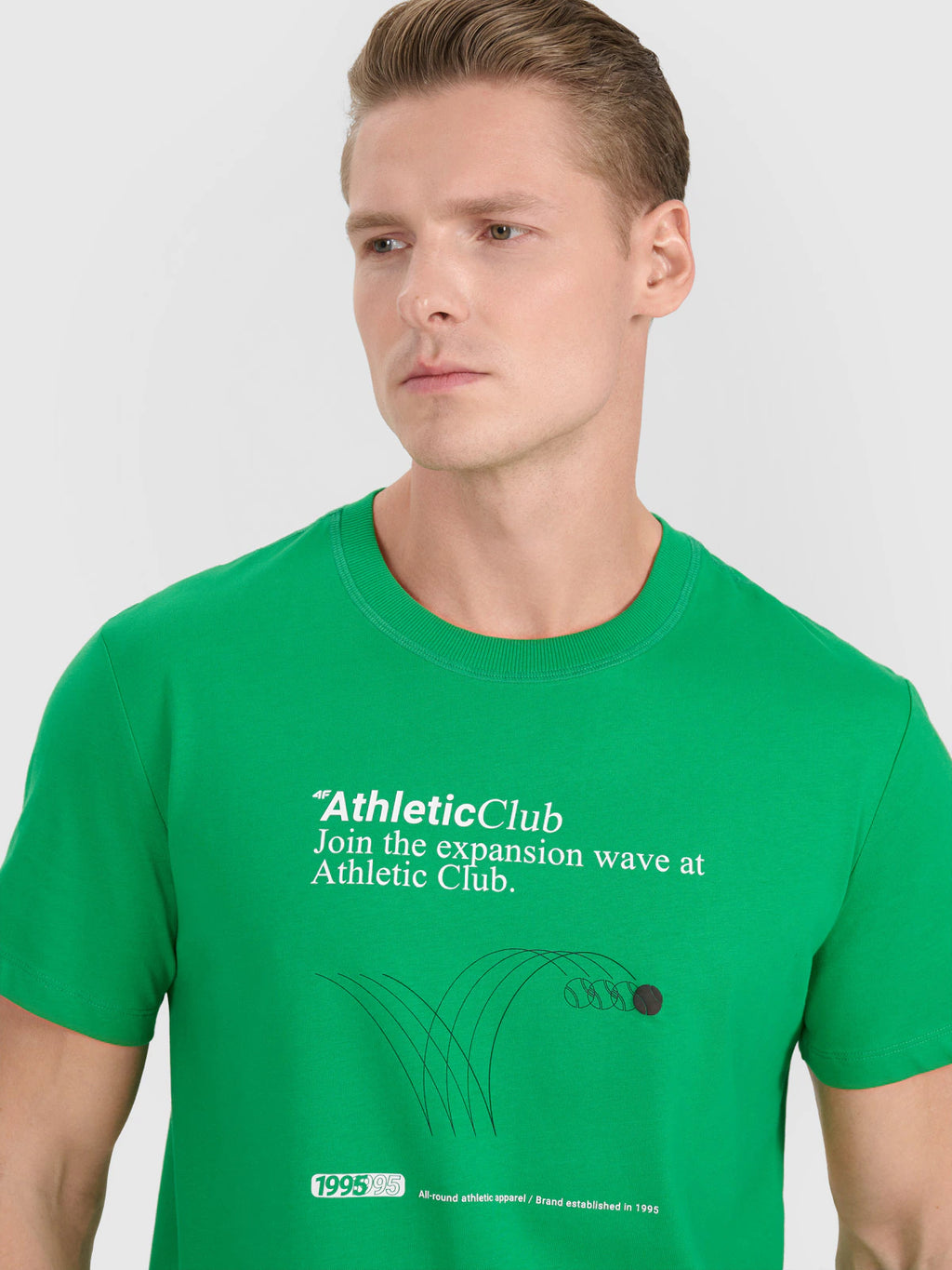 T-shirt regular z nadrukiem męski