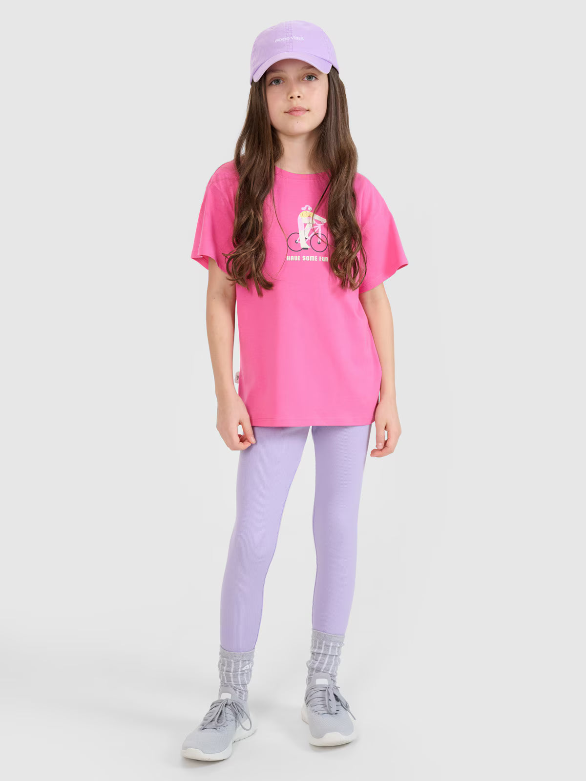 T-shirt regular z nadrukiem dziewczęcy