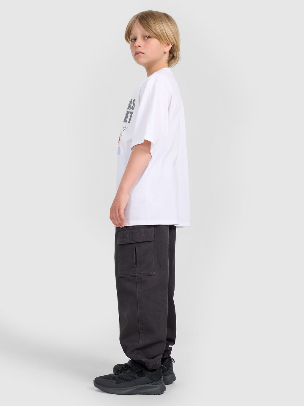 T-shirt oversize z nadrukiem chłopięcy