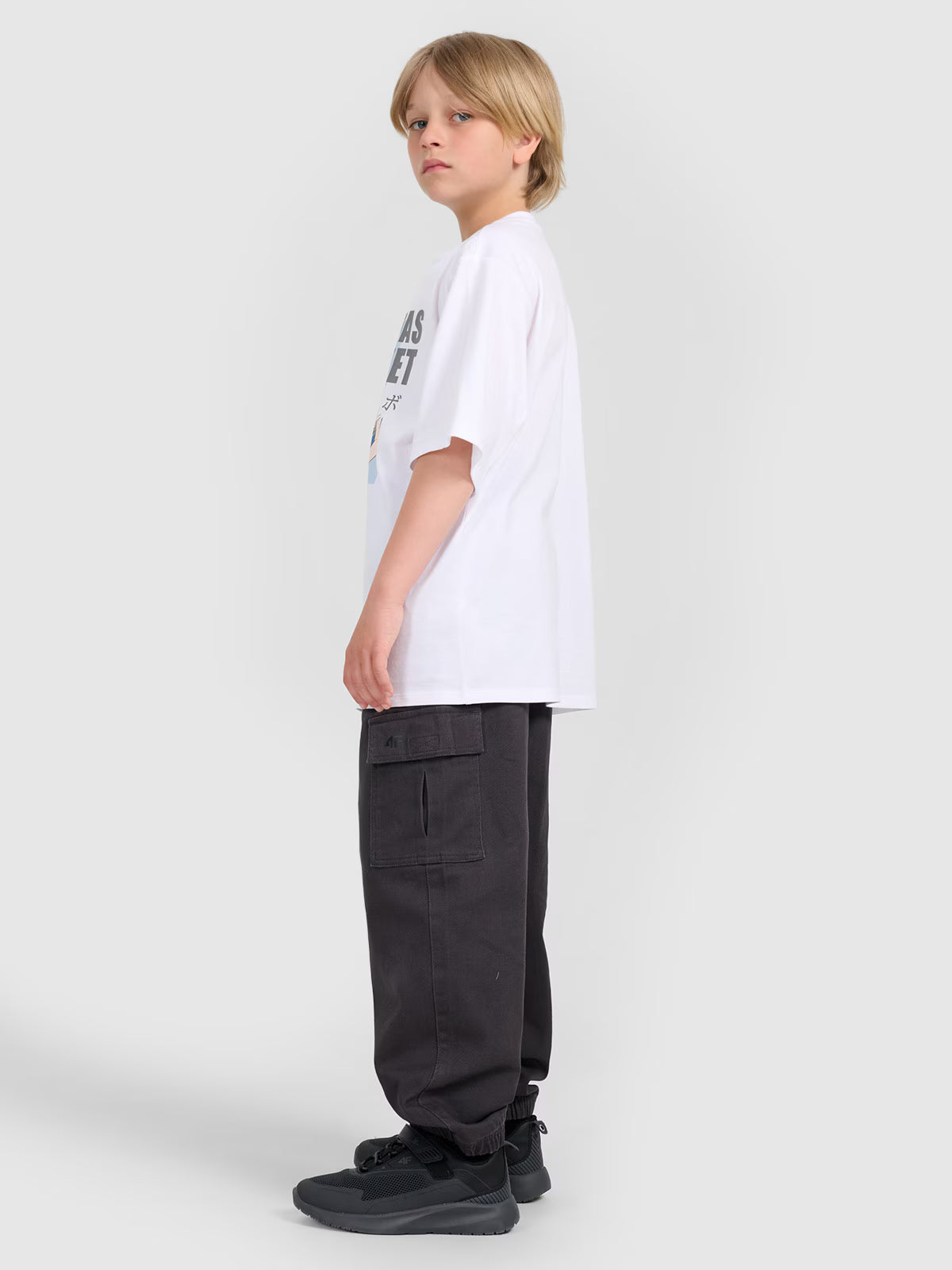 T-shirt oversize z nadrukiem chłopięcy