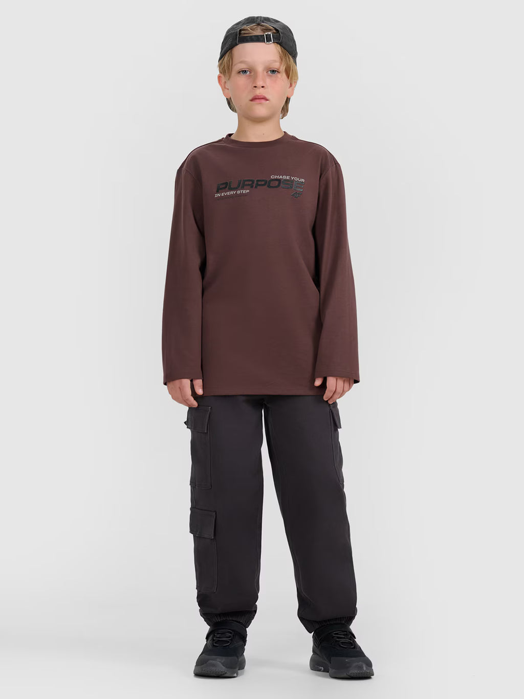Longsleeve regular z nadrukiem chłopięcy