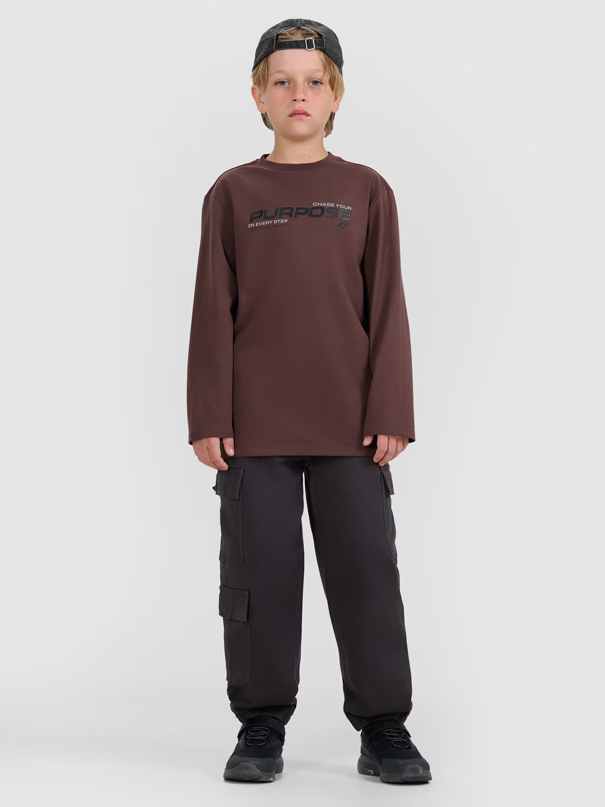 Longsleeve regular z nadrukiem chłopięcy
