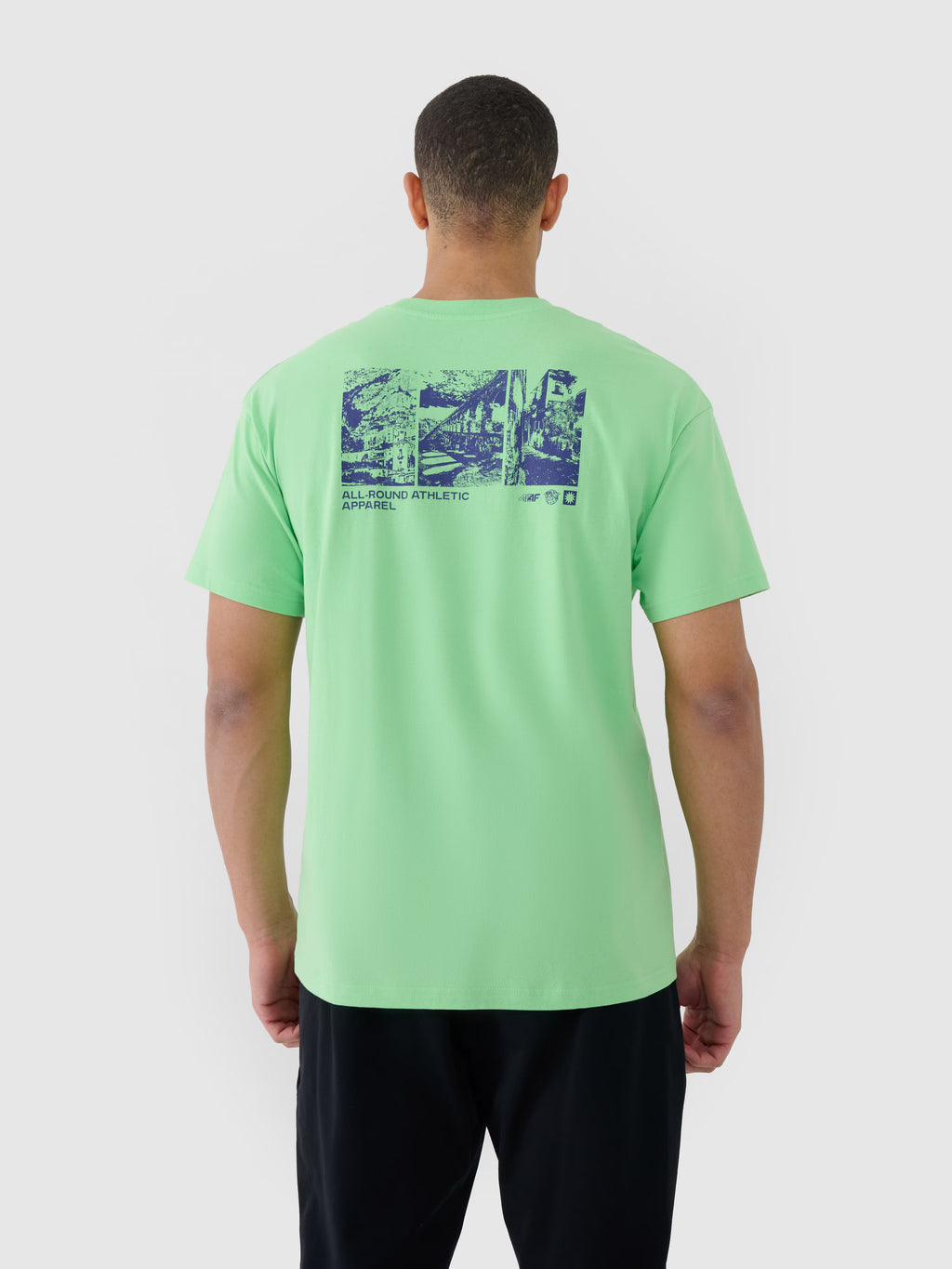 T-shirt oversize z nadrukiem męski