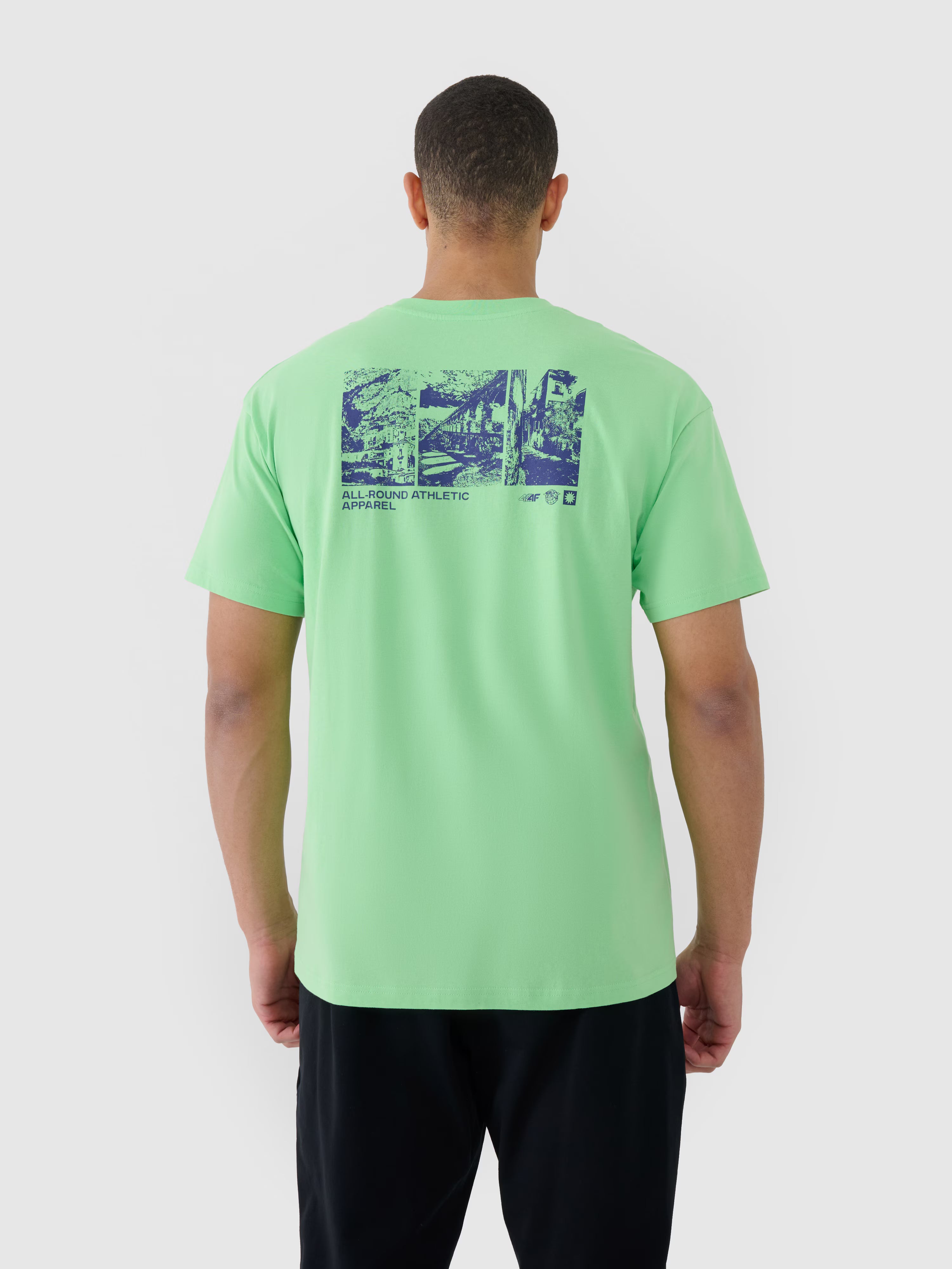 T-shirt oversize z nadrukiem męski