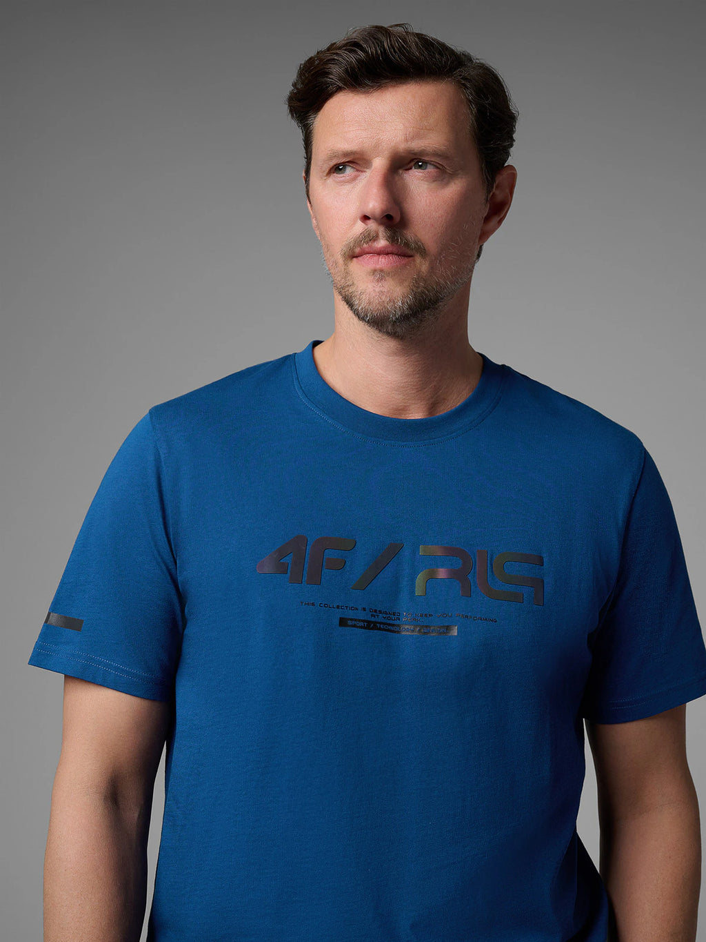 T-shirt regular z nadrukiem męski 4F x Robert Lewandowski