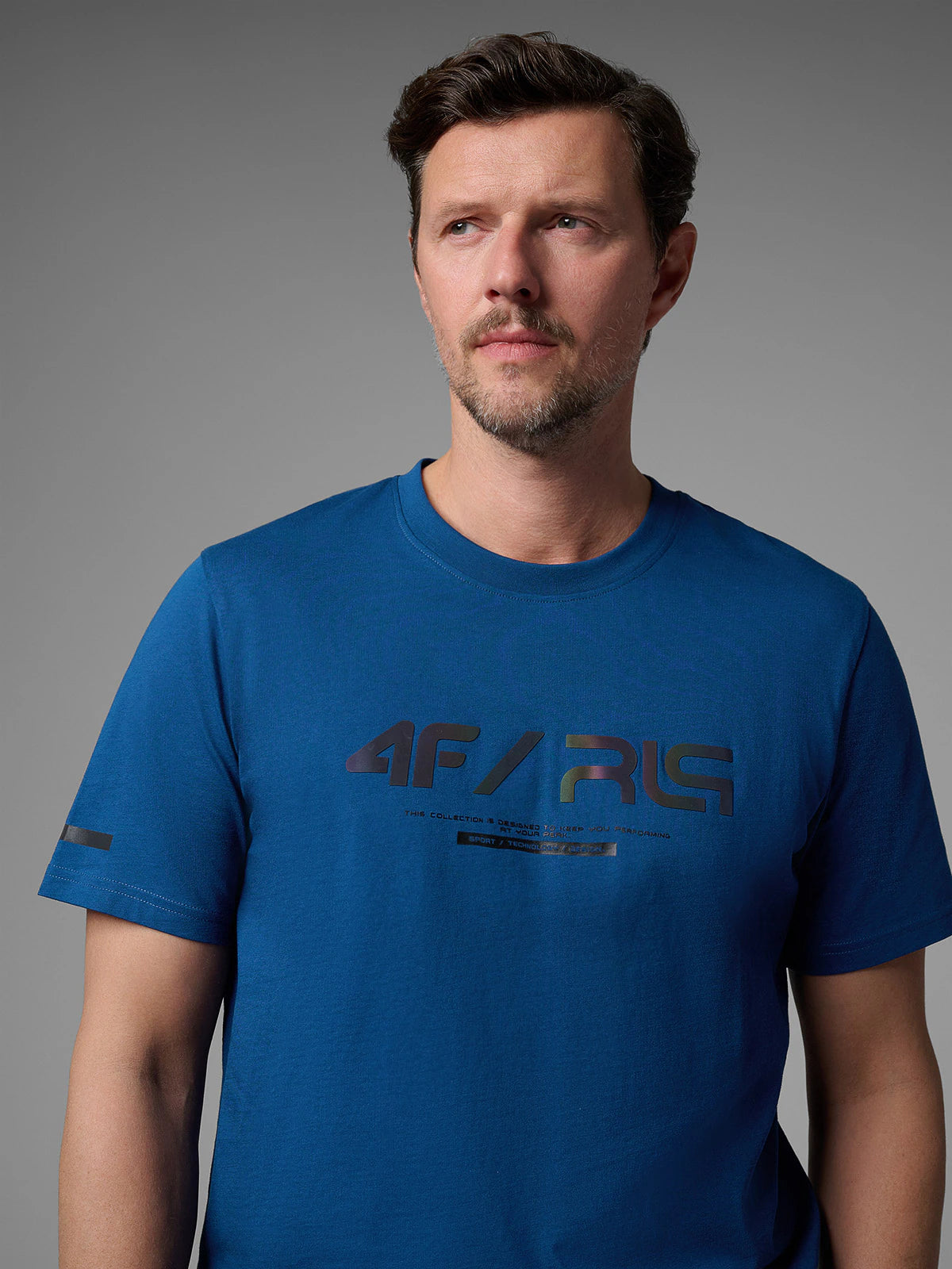 T-shirt regular z nadrukiem męski 4F x Robert Lewandowski