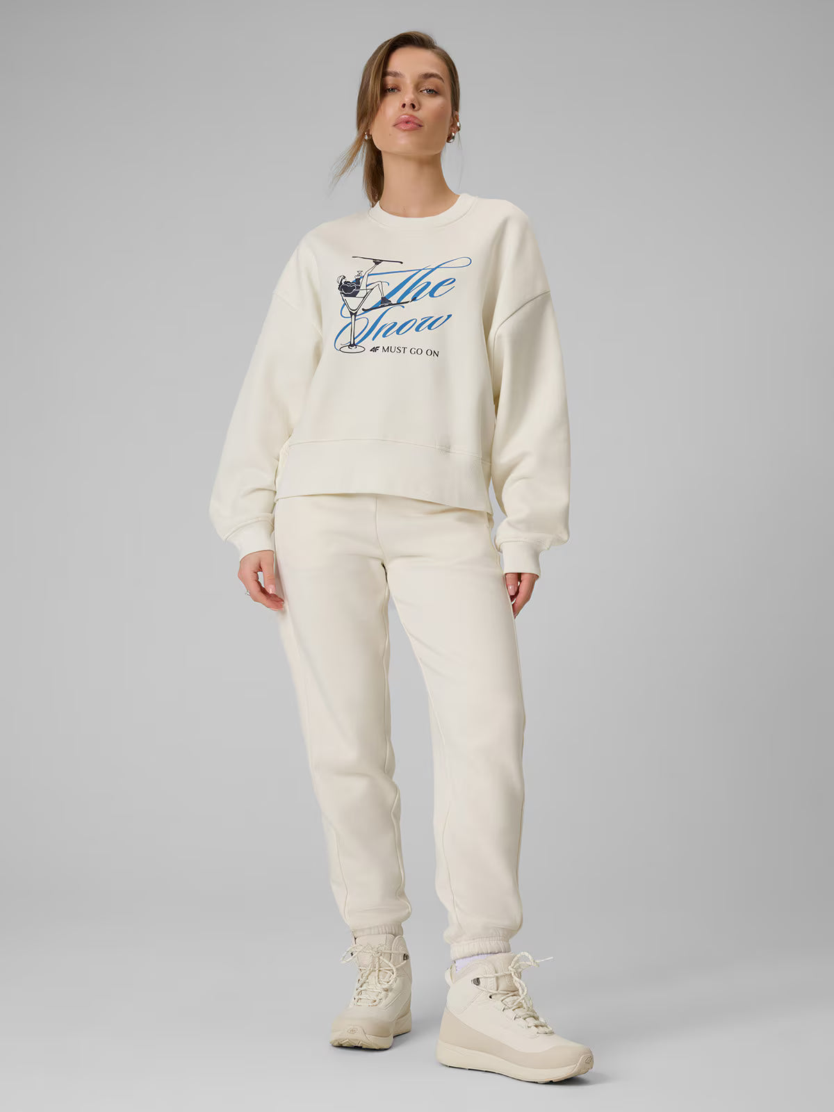 Bluza dresowa loose bez kaptura damska