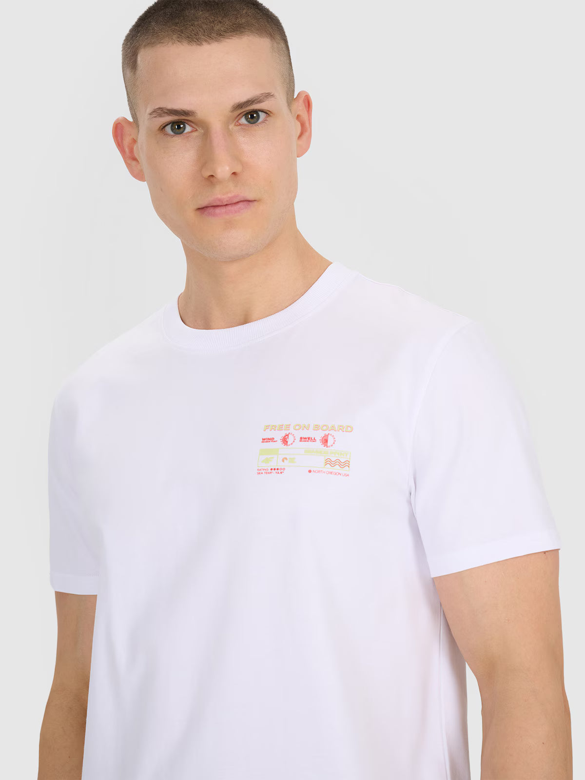 T-shirt regular z nadrukiem męski