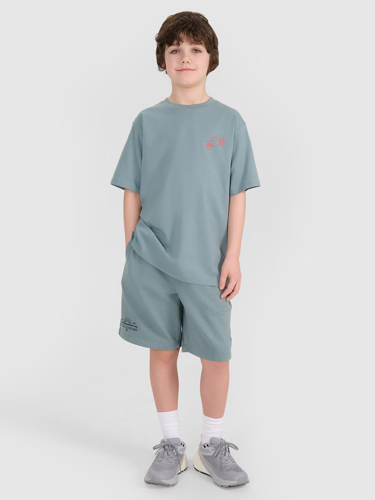 T-shirt oversize z nadrukiem chłopięcy
