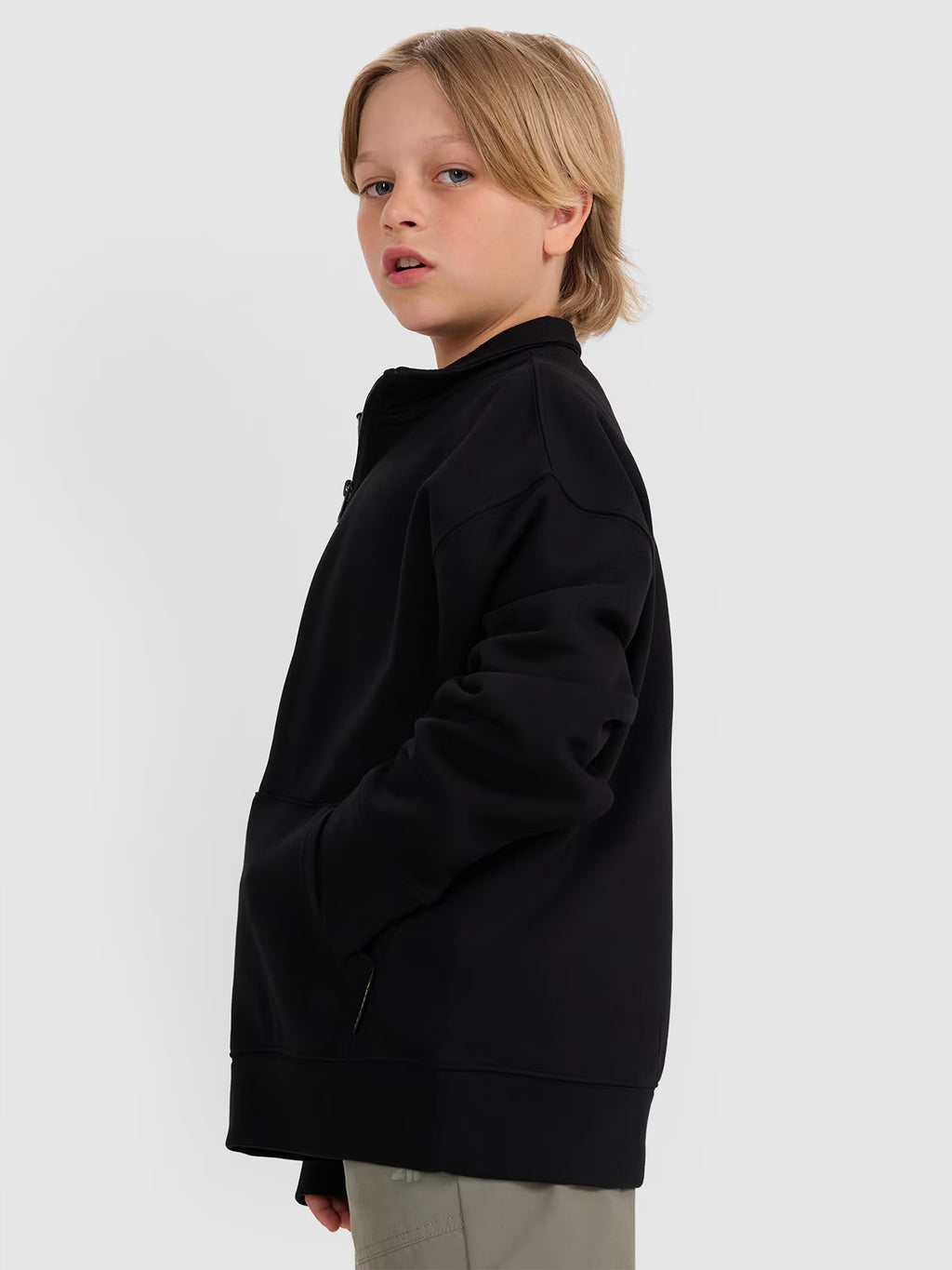 Bluza dresowa ze stójką z zamkiem chłopięca
