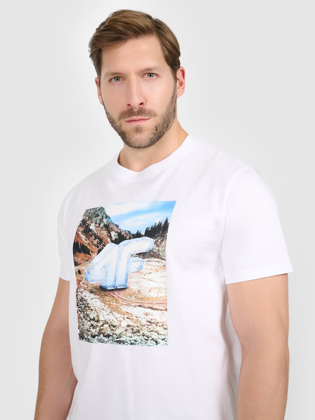 T-shirt regular z nadrukiem męski
