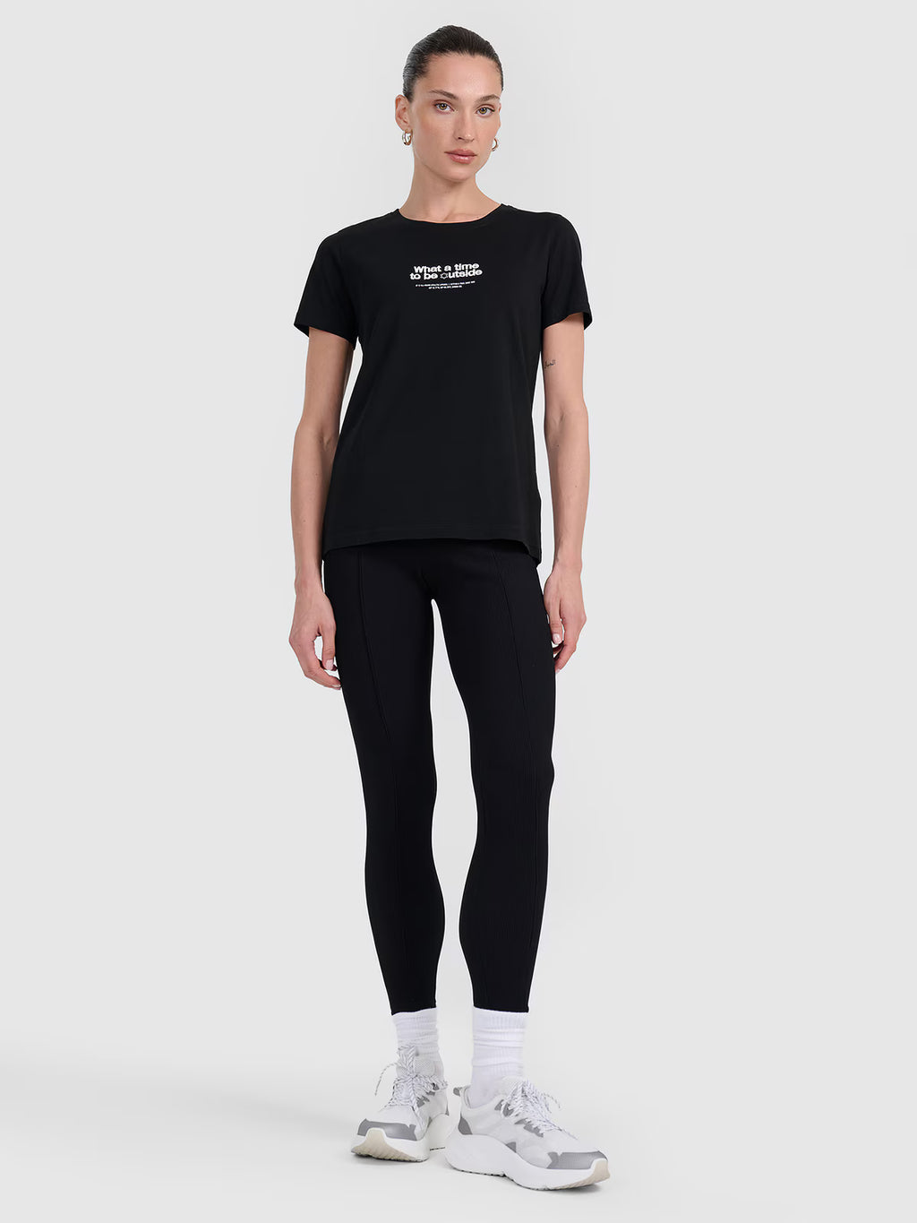 T-shirt regular z nadrukiem damski