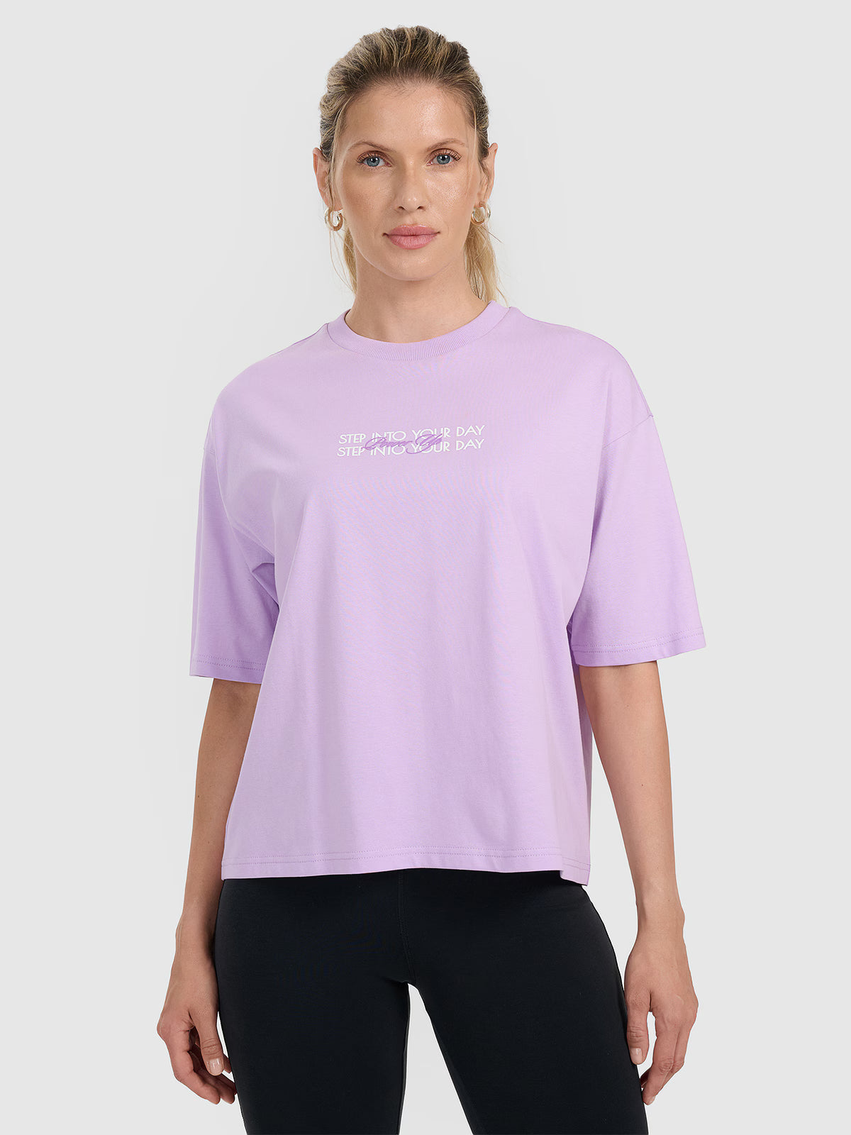 T-shirt oversize z nadrukiem damski