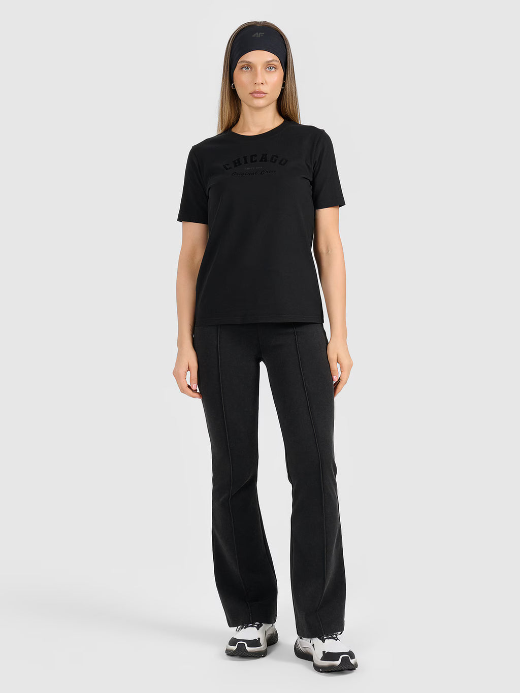 T-shirt regular z nadrukiem damski
