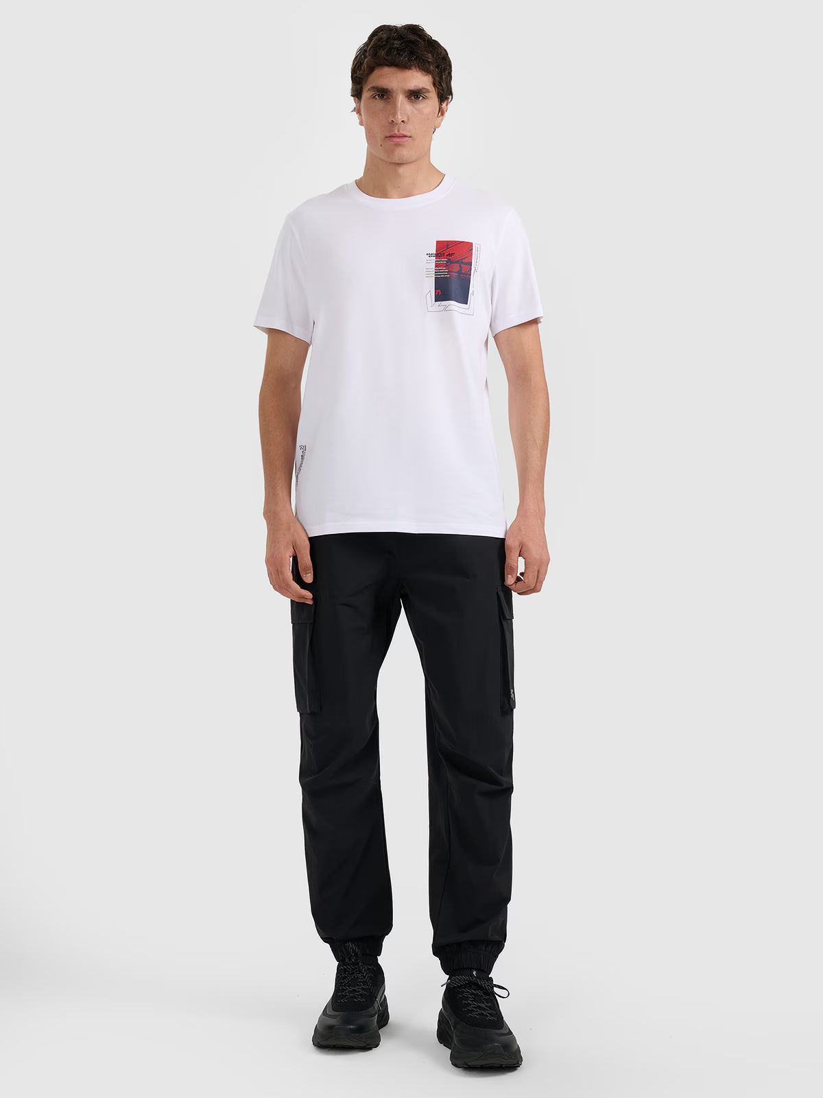T-shirt regular z nadrukiem męski
