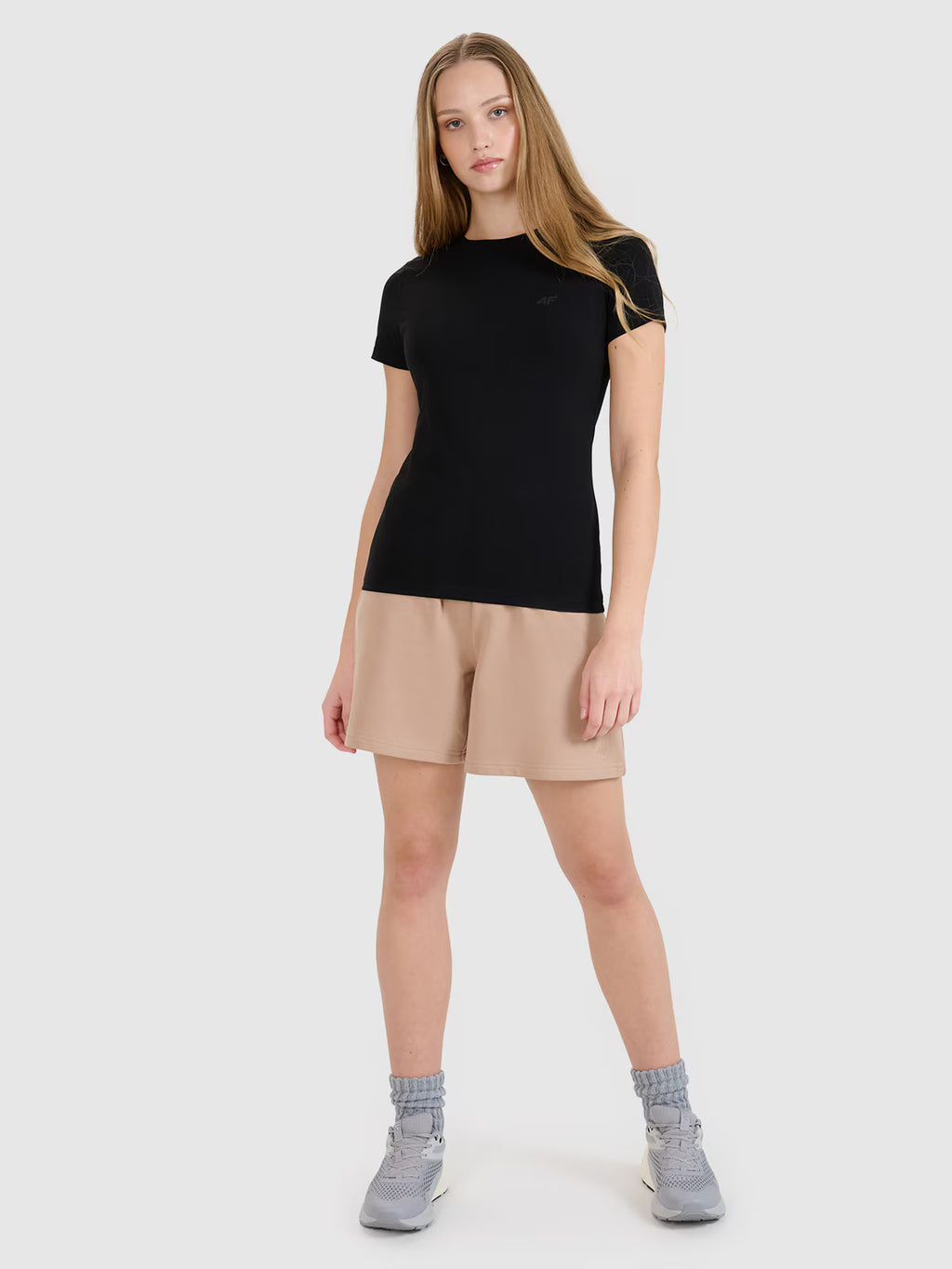 T-shirt slim gładki damski (2-pack)