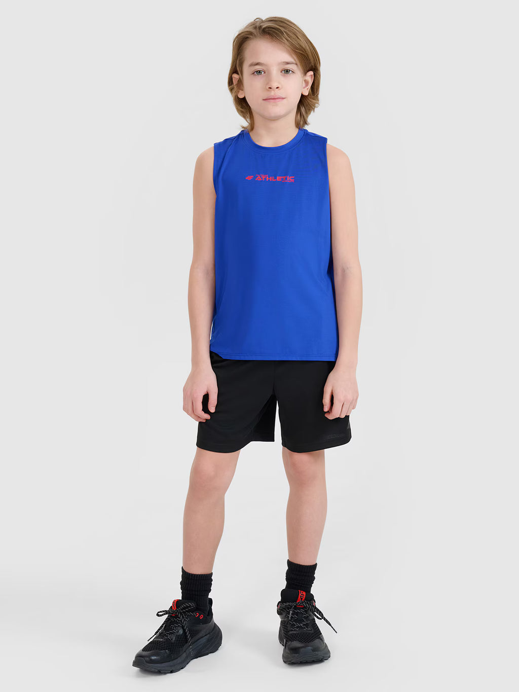 Tank top sportowy szybkoschnący chłopięcy