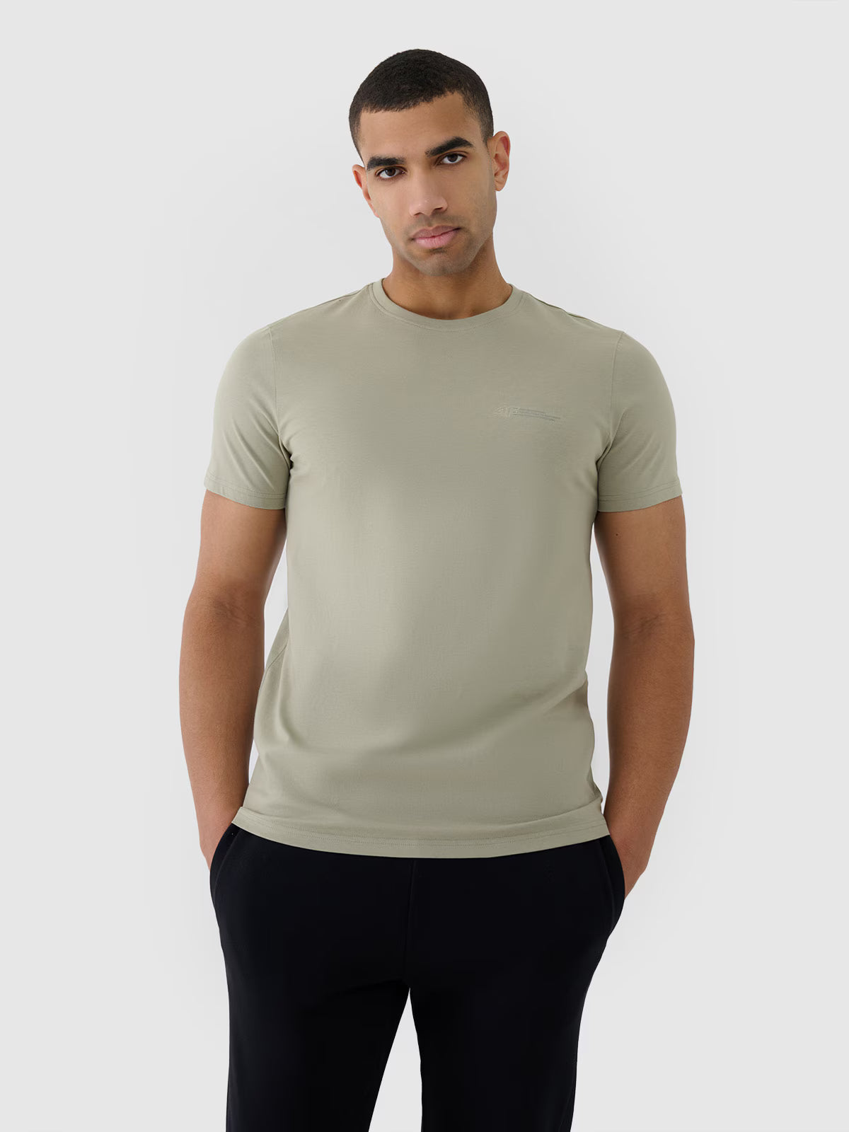 T-shirt regular gładki męski