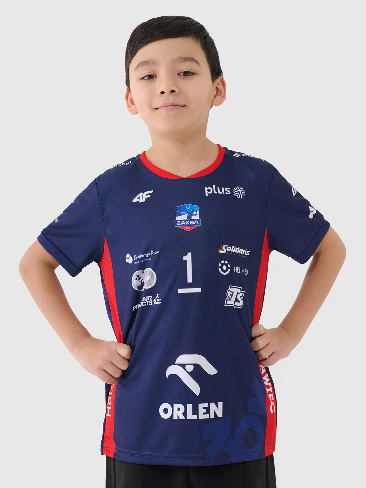 Koszulka meczowa replika domowa z sezonu 2024/2025 dziecięca 4F x Zaksa Kędzierzyn-Koźle - Kurek