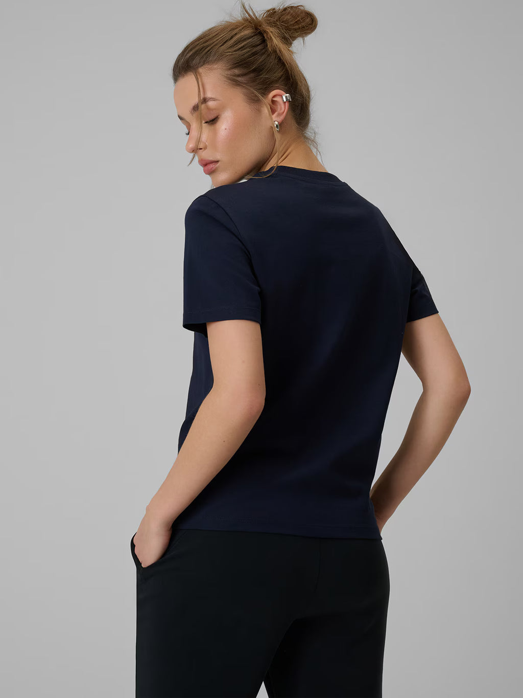 T-shirt loose z nadrukiem damski