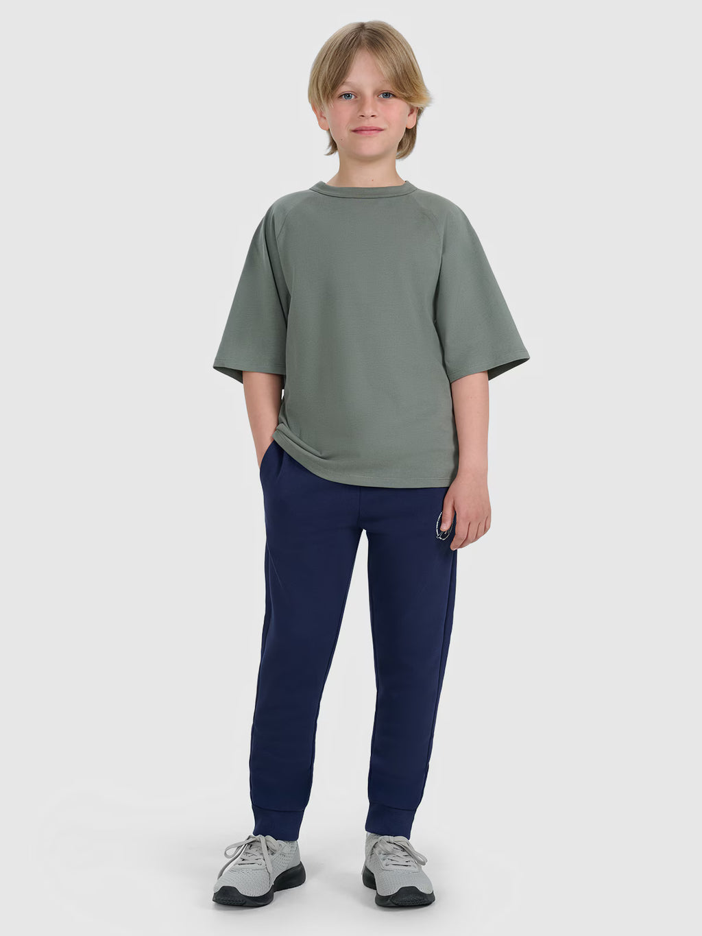 T-shirt oversize gładki chłopięcy
