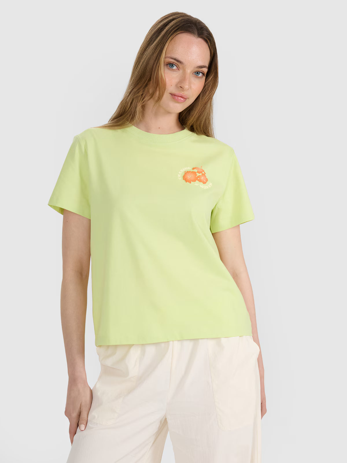 T-shirt oversize z nadrukiem damski