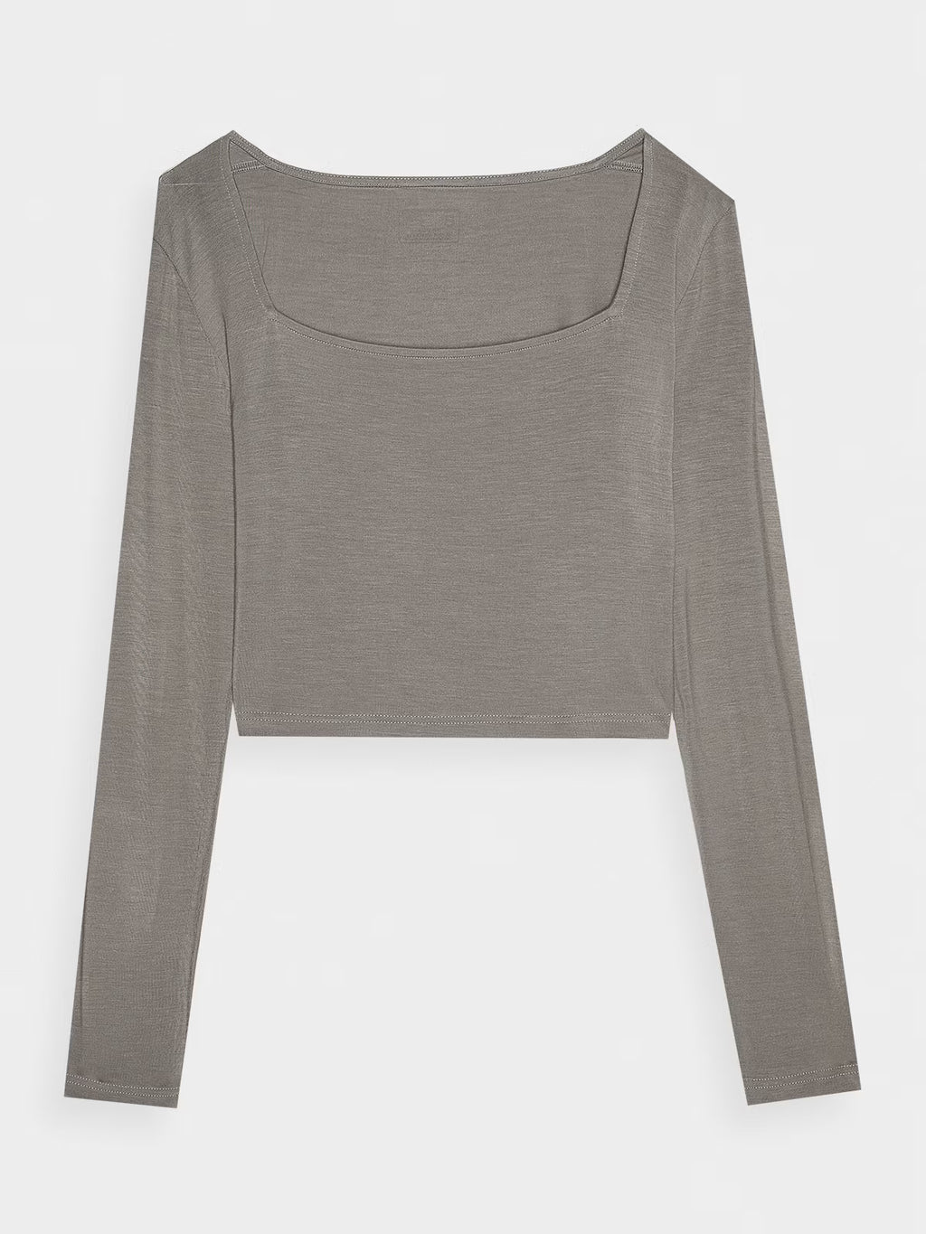 Longsleeve slim gładki damski
