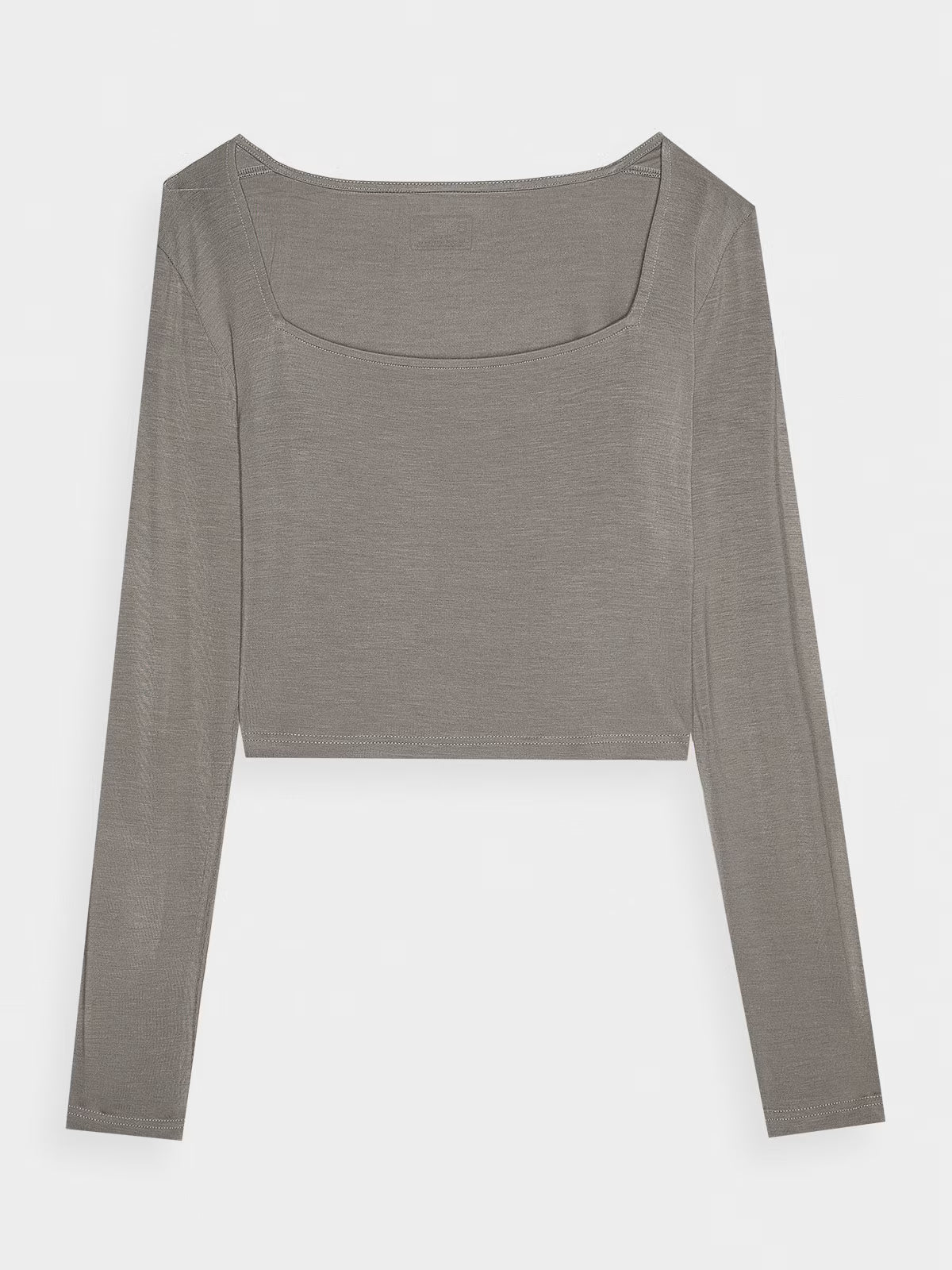 Longsleeve slim gładki damski