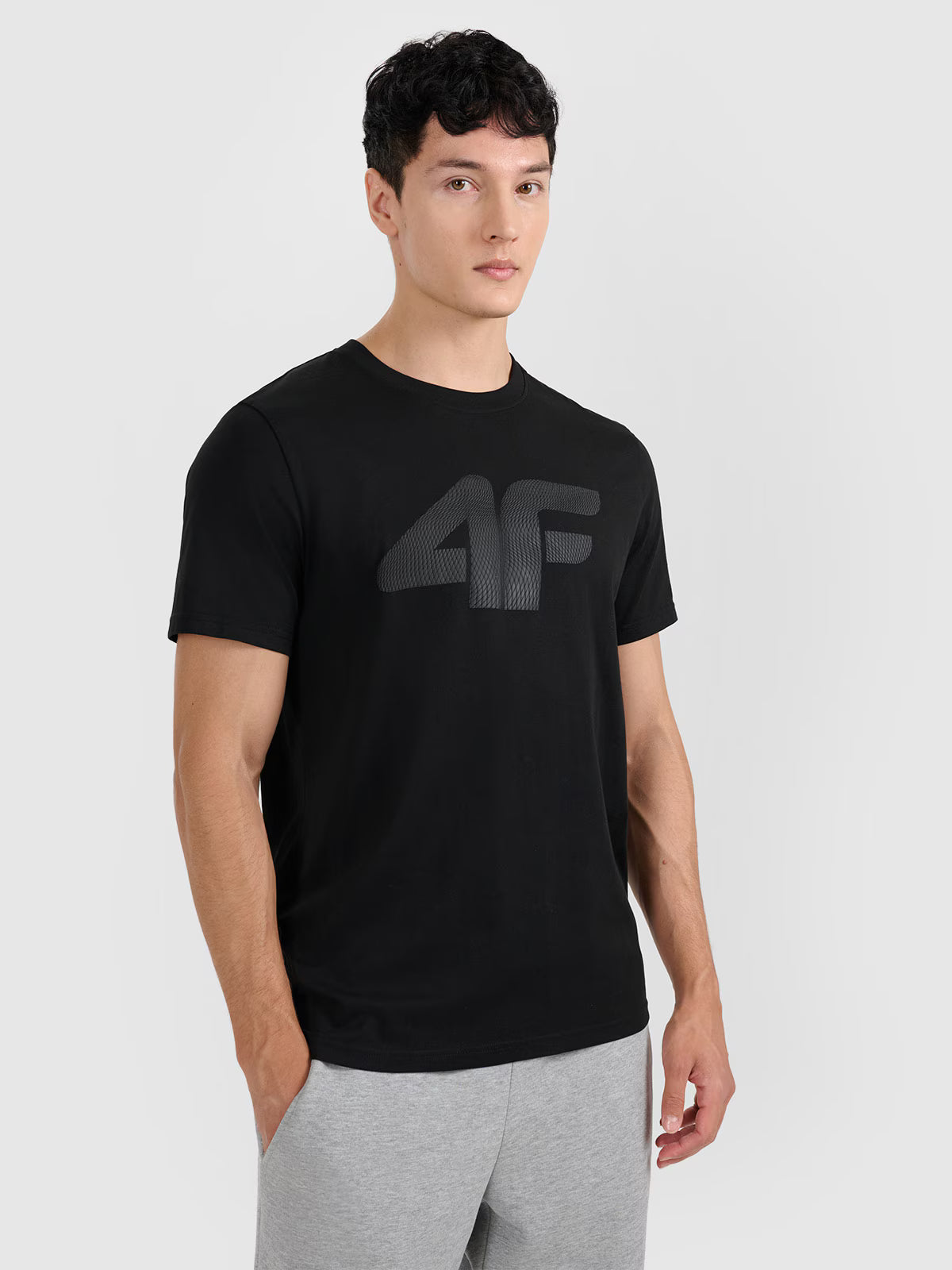 T-shirt regular z nadrukiem męski