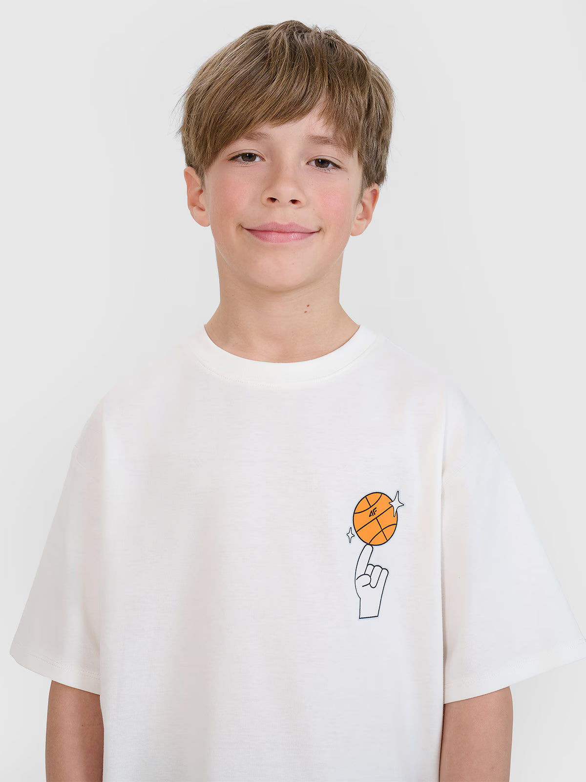 T-shirt oversize z nadrukiem chłopięcy