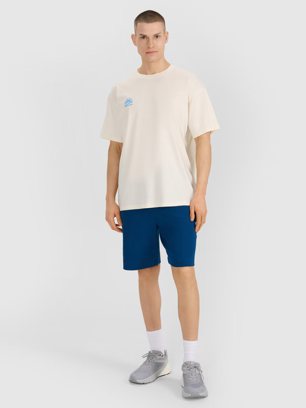 T-shirt oversize z nadrukiem męski
