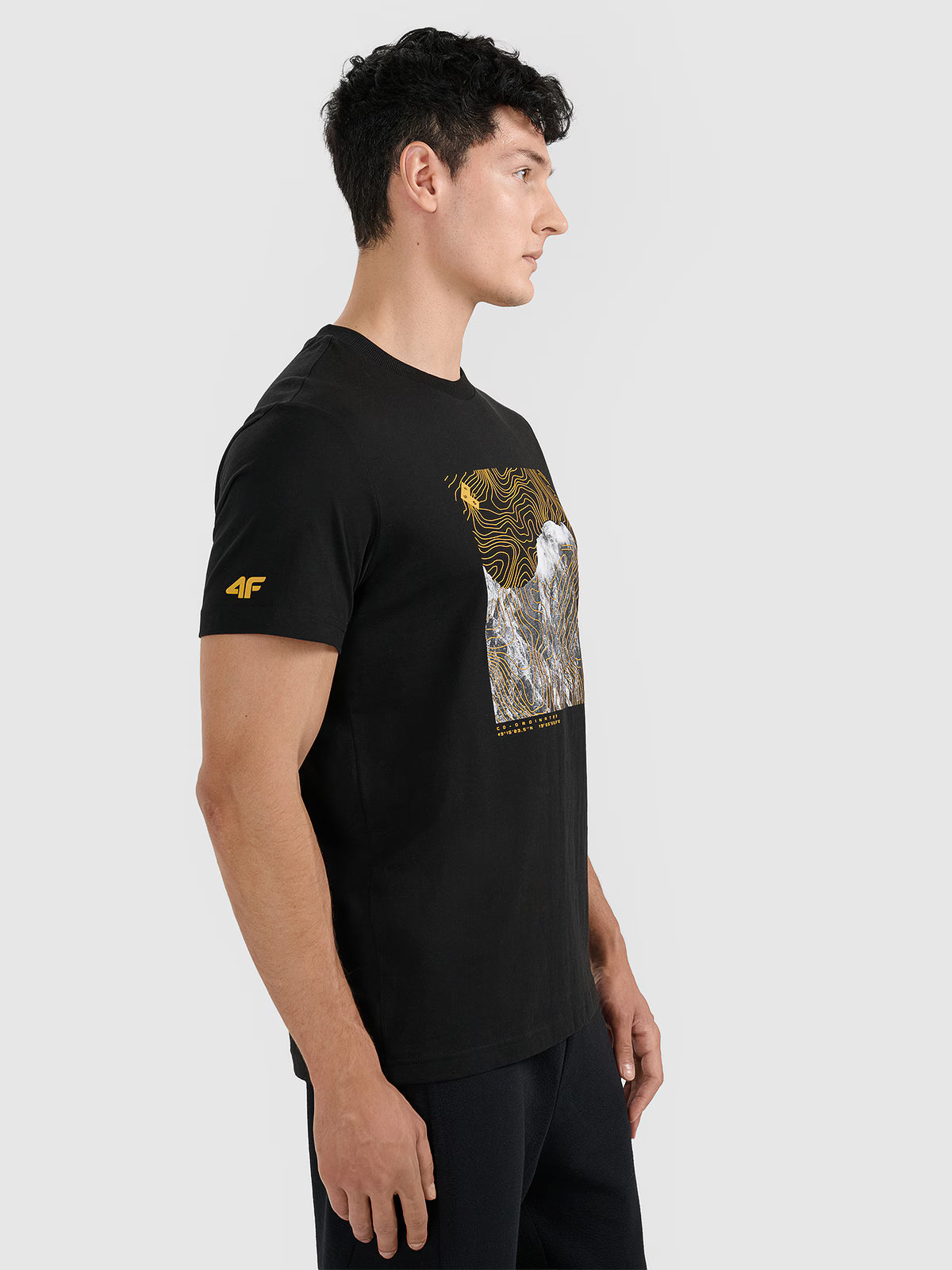 T-shirt regular z nadrukiem męski